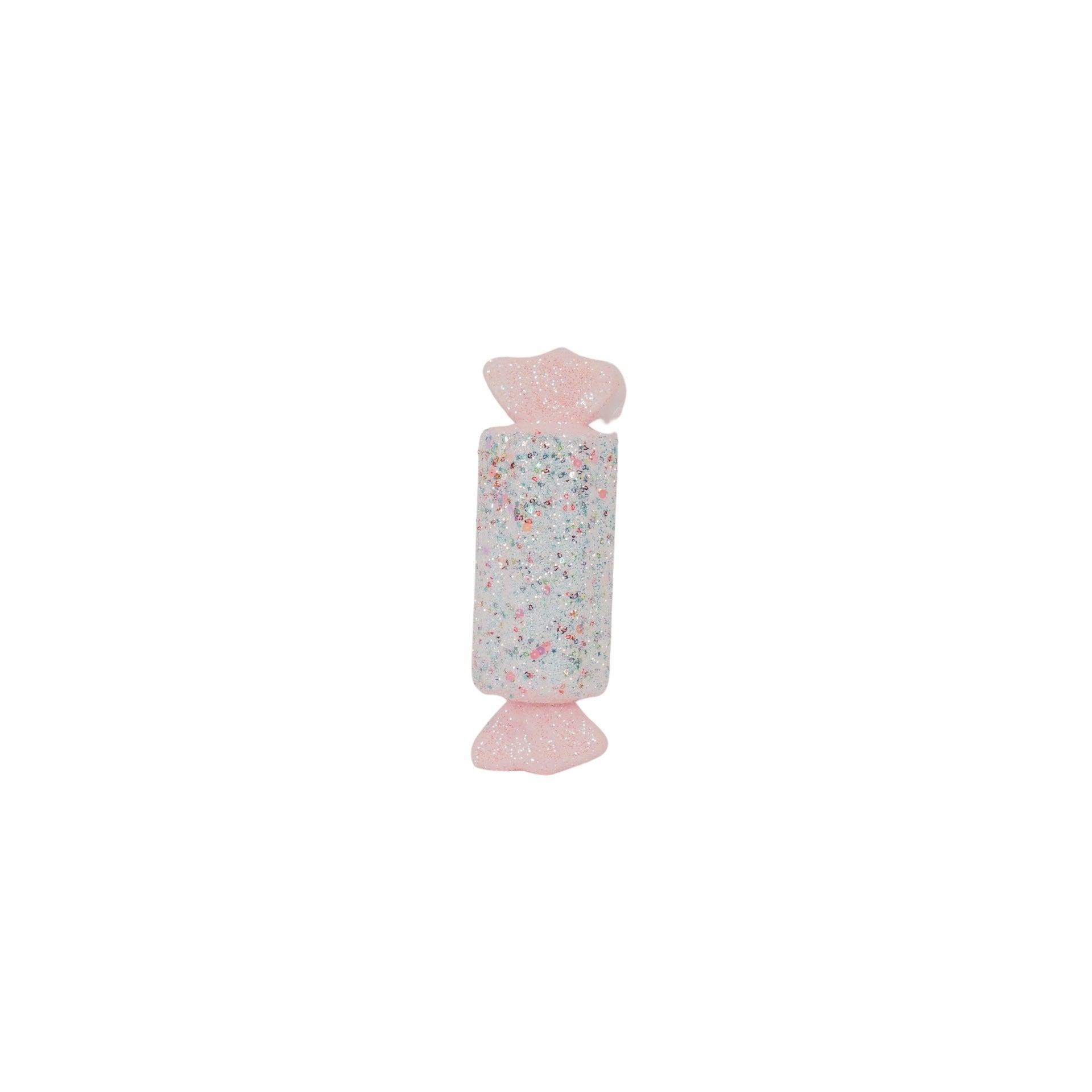 Kerst Hanger - Snoepje Rechthoekig- Foam- Roze met Gliters-28x15cm