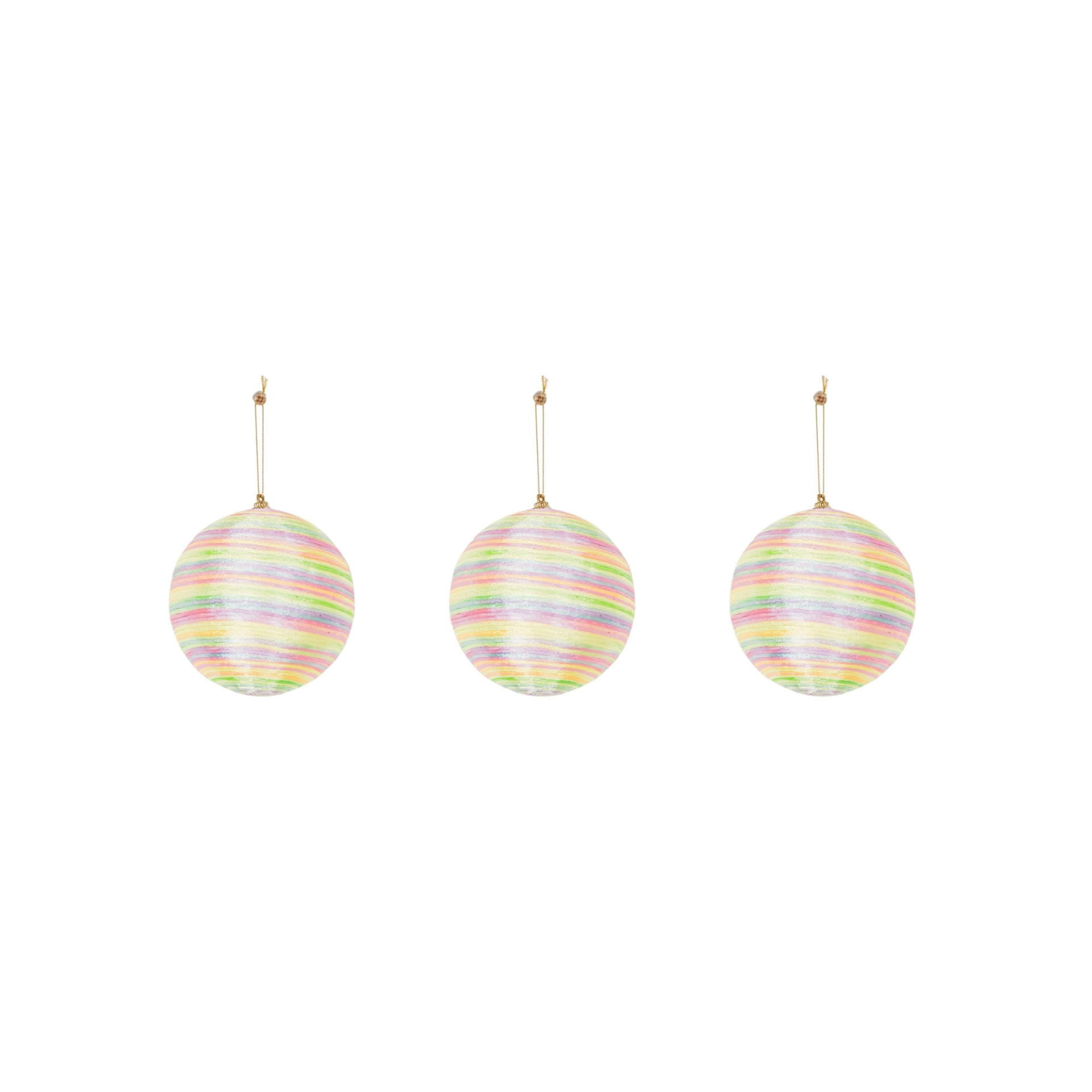 Kerst Hangers - Kerstballen - Foam - Fluor Kleuren - S3- 10 cm