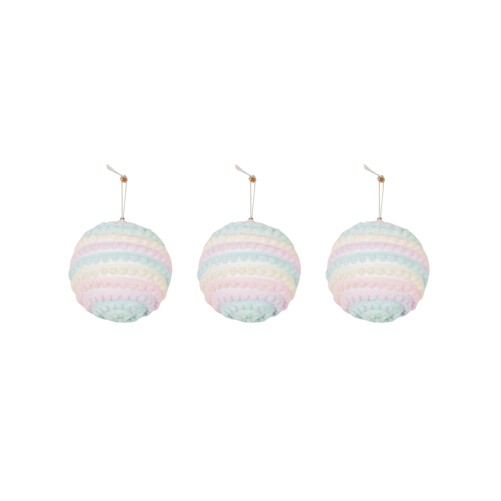 Kerst Hangers - Kerstballen - Foam -Unicorn Kleuren - S3- 8 cm