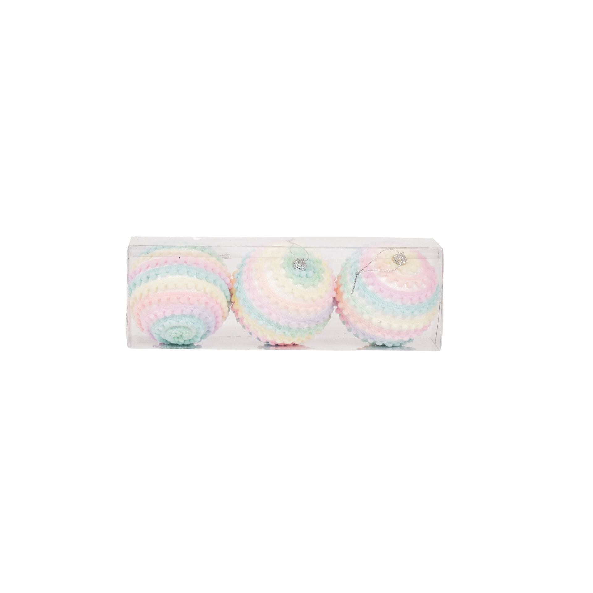 Kerst Hangers - Kerstballen - Foam -Unicorn Kleuren - S3- 8 cm