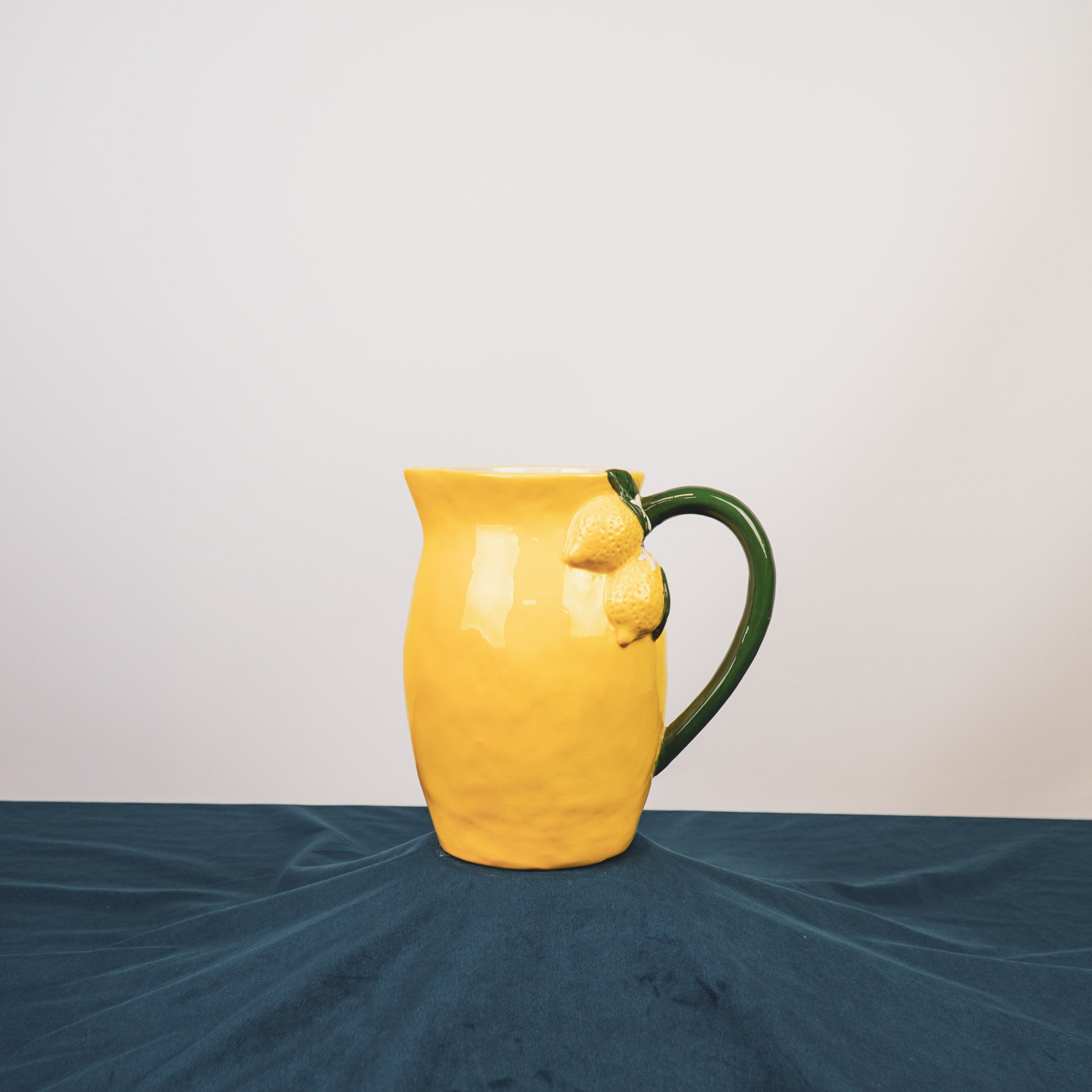 Vaas- Kan Citroen- Aardewerk- Geel- 17,5x12,5x18cm