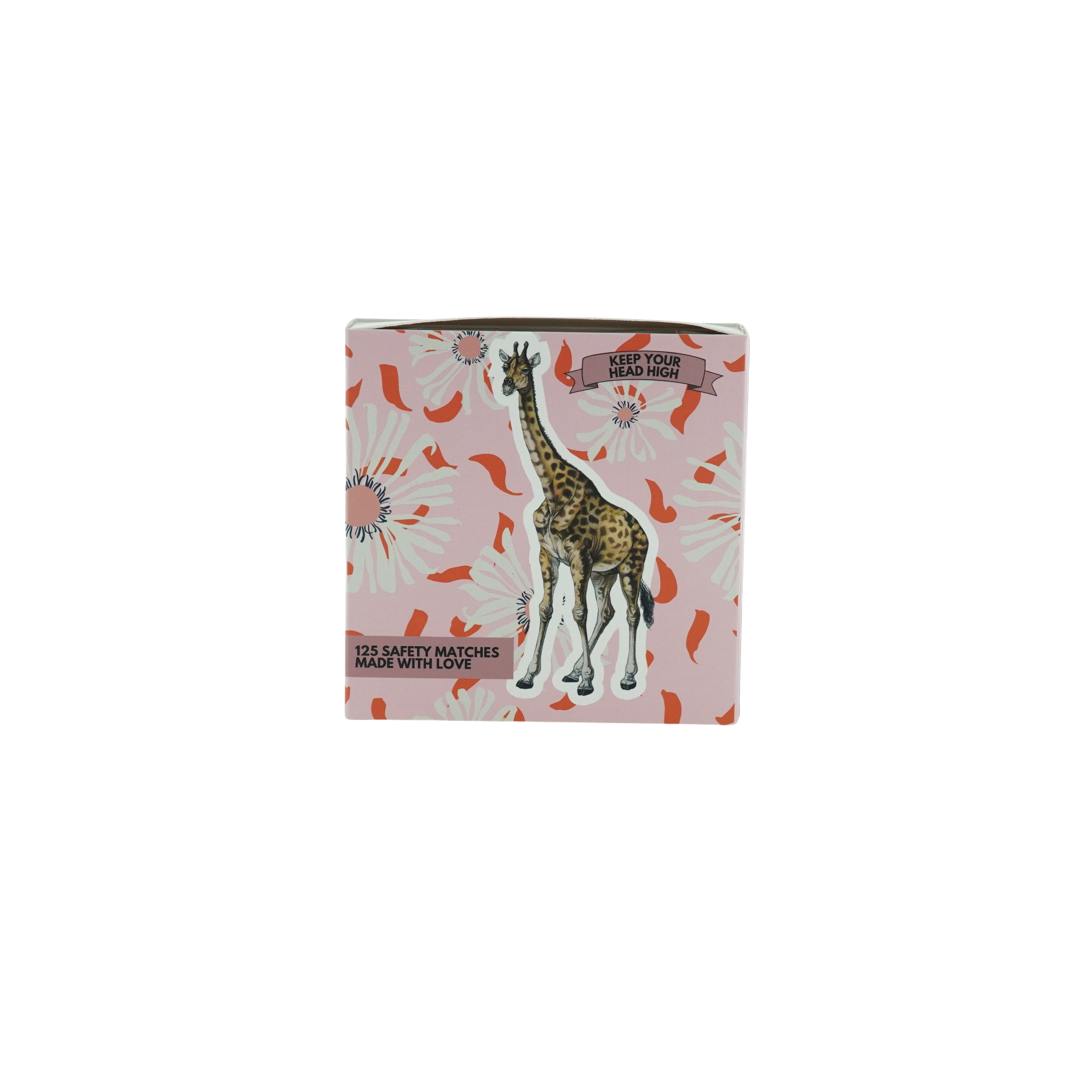 Lucifers- Lucifer Doosje Giraffe - Roze- 11x11x3cm