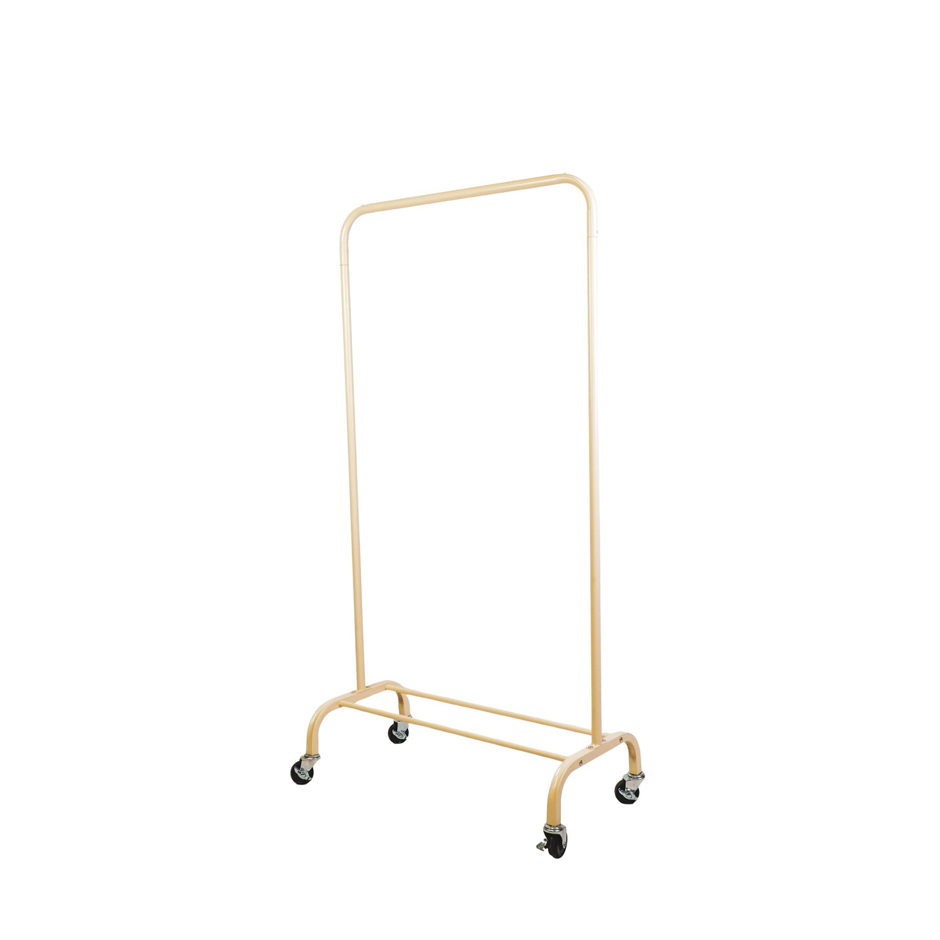 Kledingrek met wieltjes - Metaal - Zand - 80x40x155cm