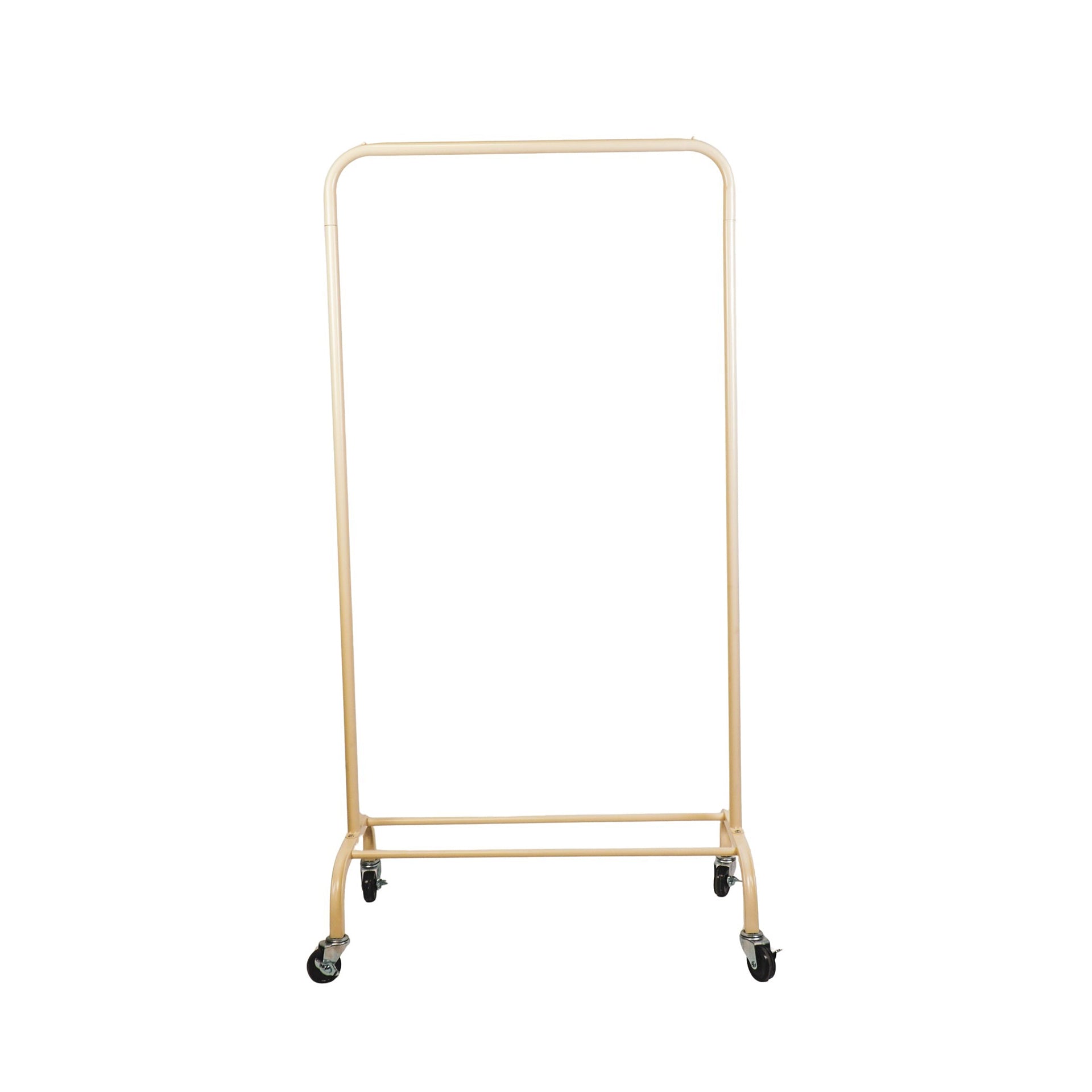 Kledingrek met wieltjes - Metaal - Zand - 80x40x155cm