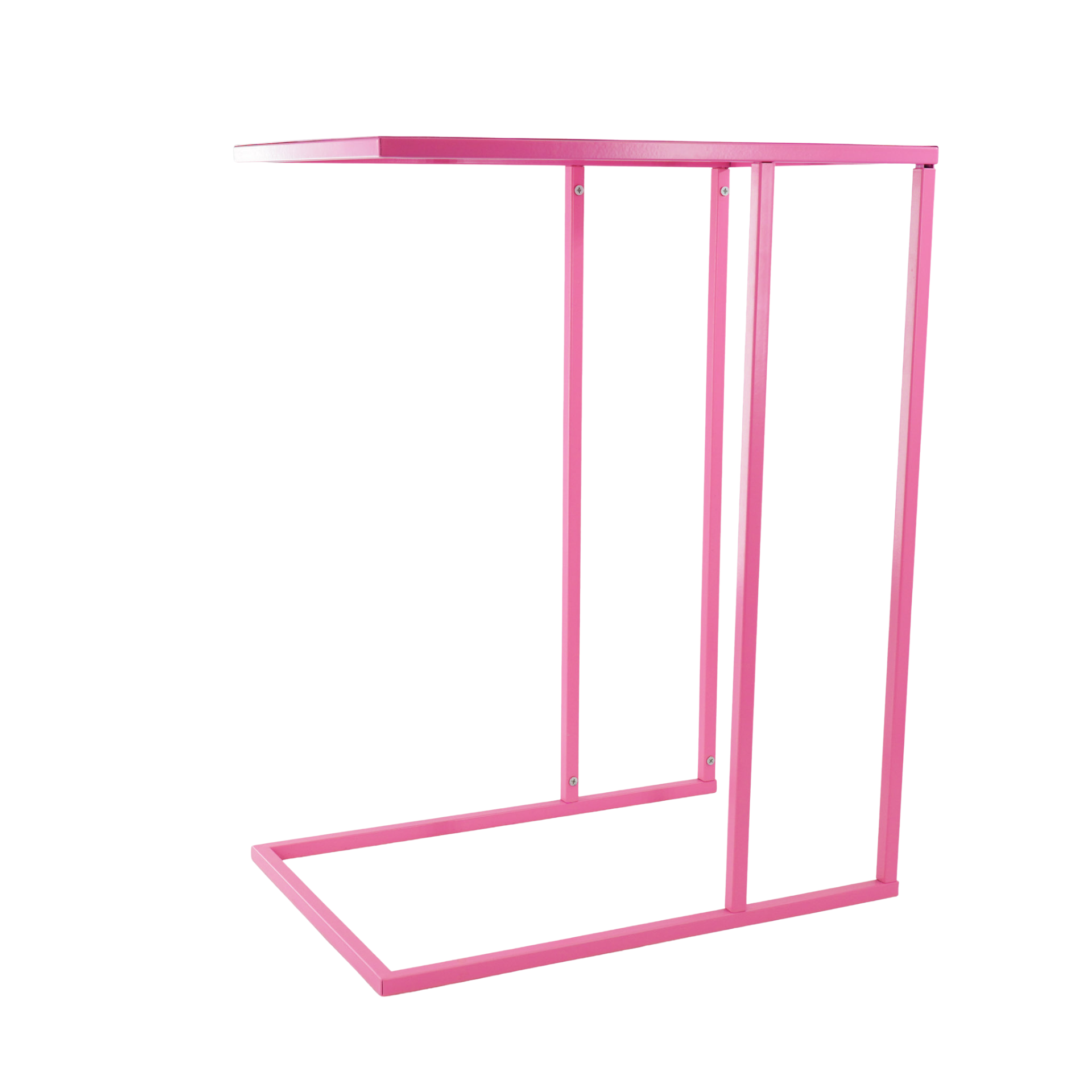 Bijzettafel - Sofa - Metaal - Neon Roze - 45x30x60cm