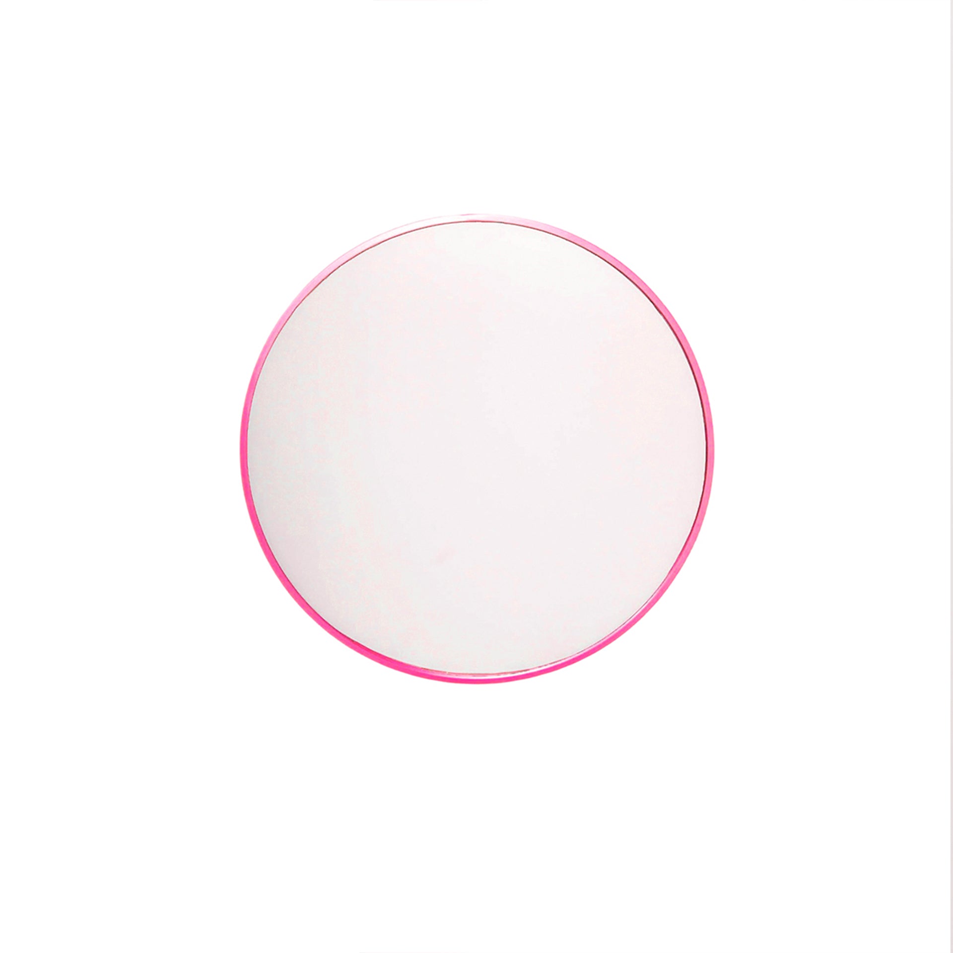 Spiegel - Wand Spiegel Rond - Metaal - Roze - Ø40cm