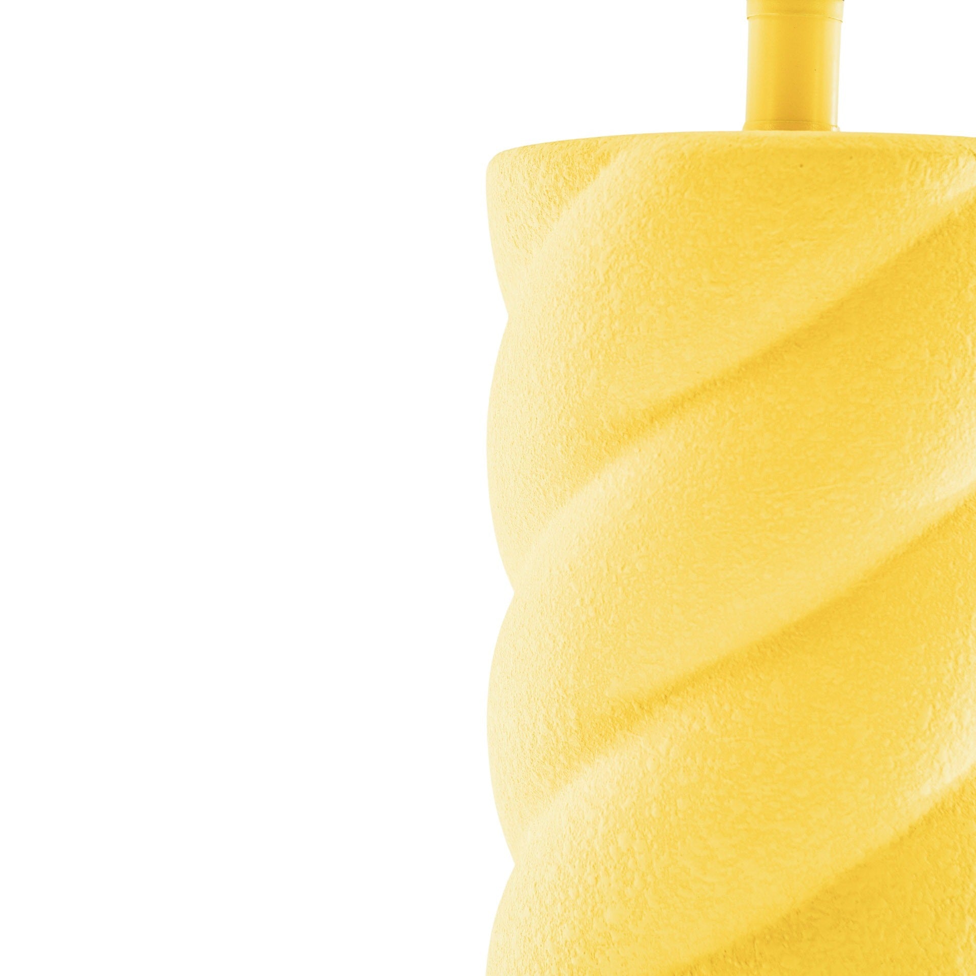 Tafel lamp - Gedraaide Spek- Keramiek- Geel - E27- 12x12x28cm