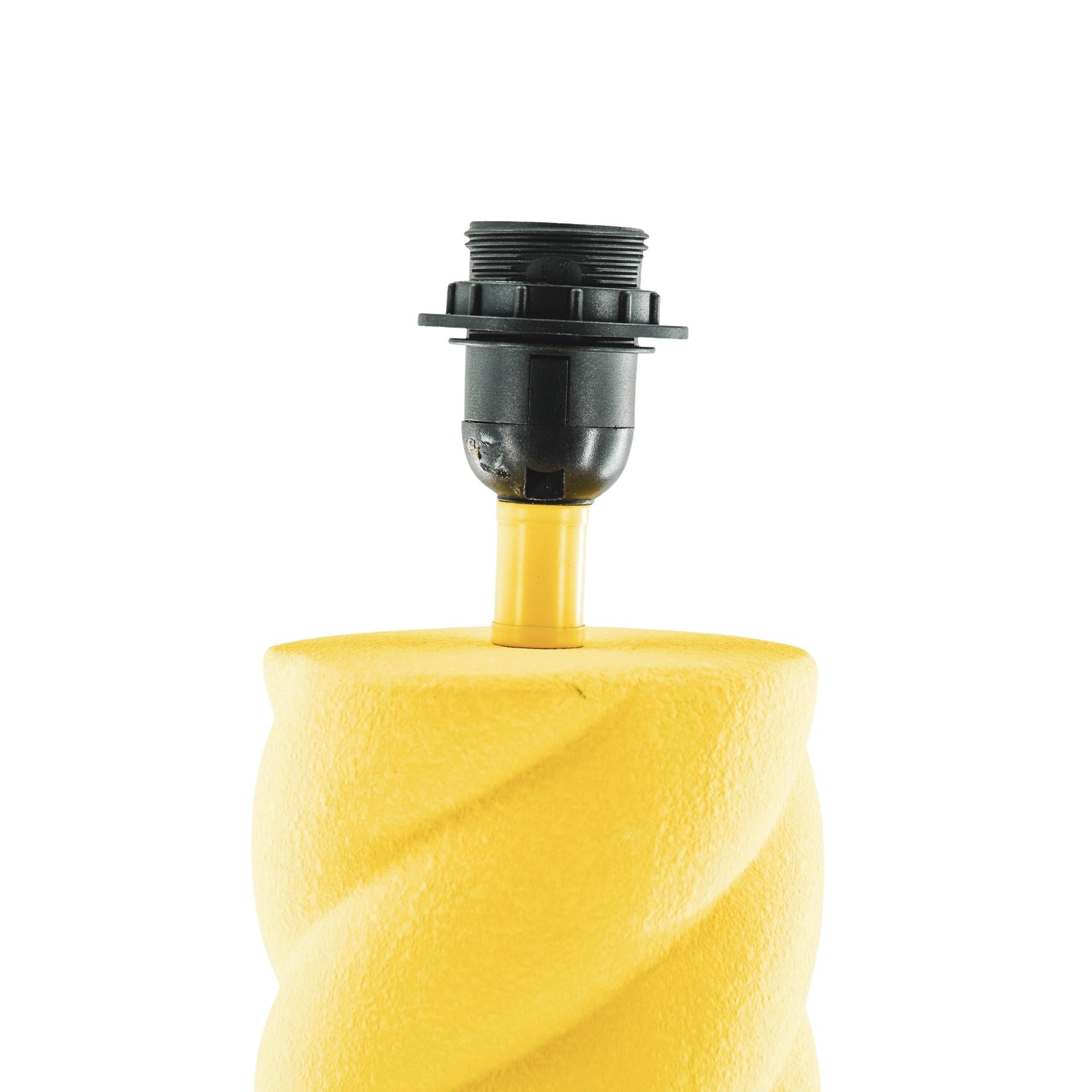 Tafel lamp - Gedraaide Spek- Keramiek- Geel - E27- 12x12x28cm