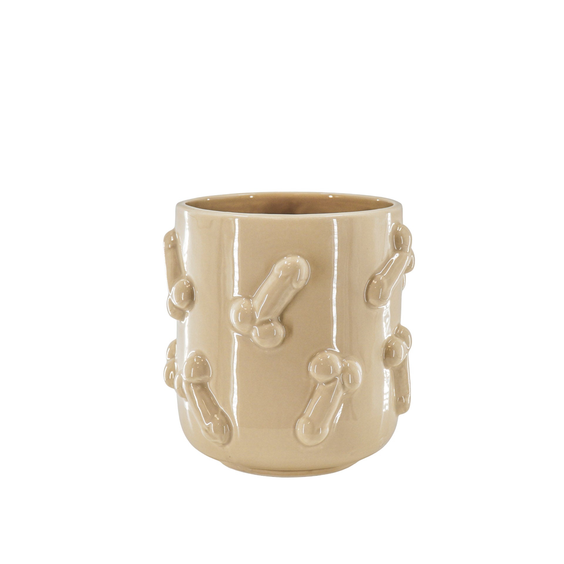 Pot - Planten Pot- Piemels - Keramiek - Zand - 17,5x17,5x17,5cm