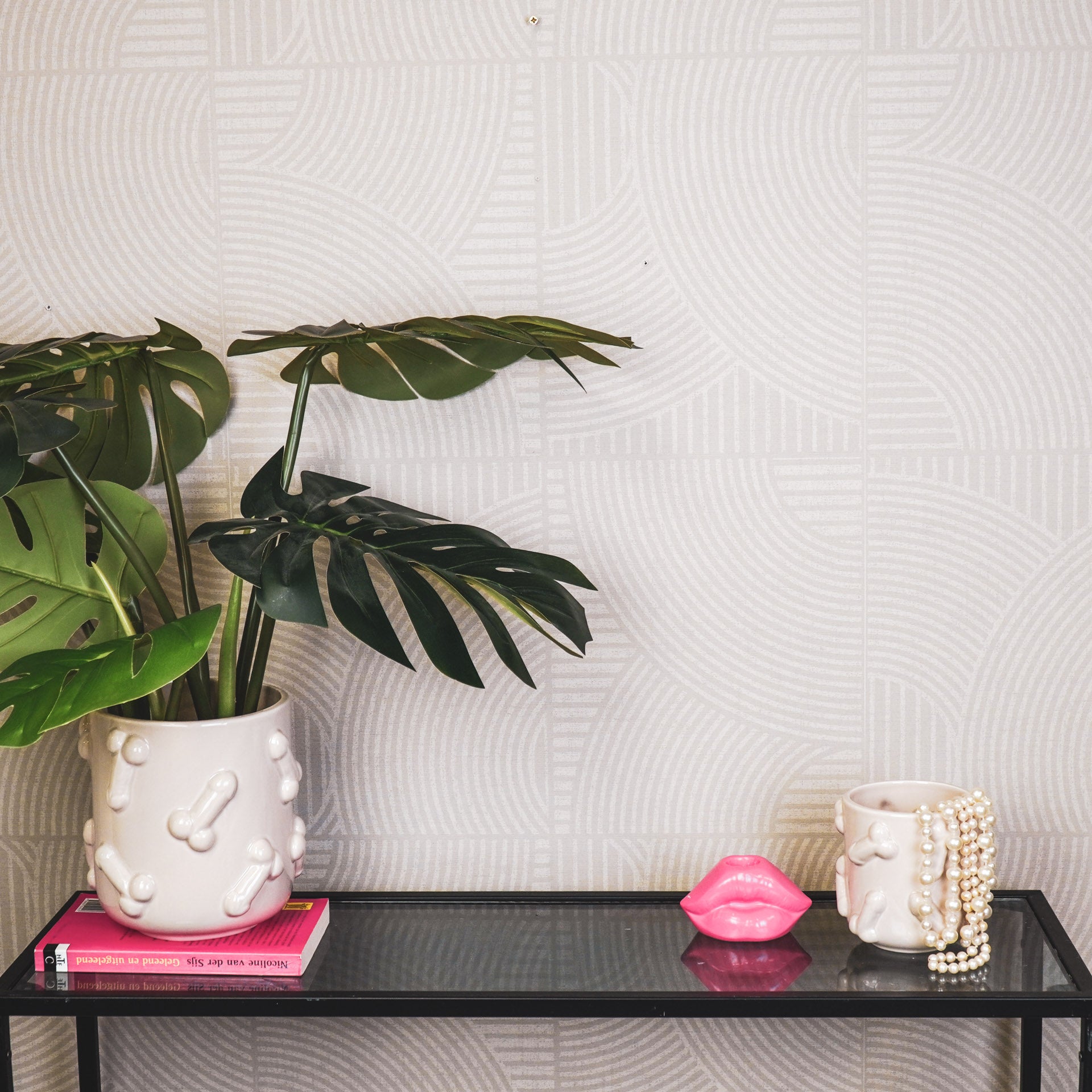 Pot - Planten Pot- Piemels - Keramiek - Zand - 17,5x17,5x17,5cm