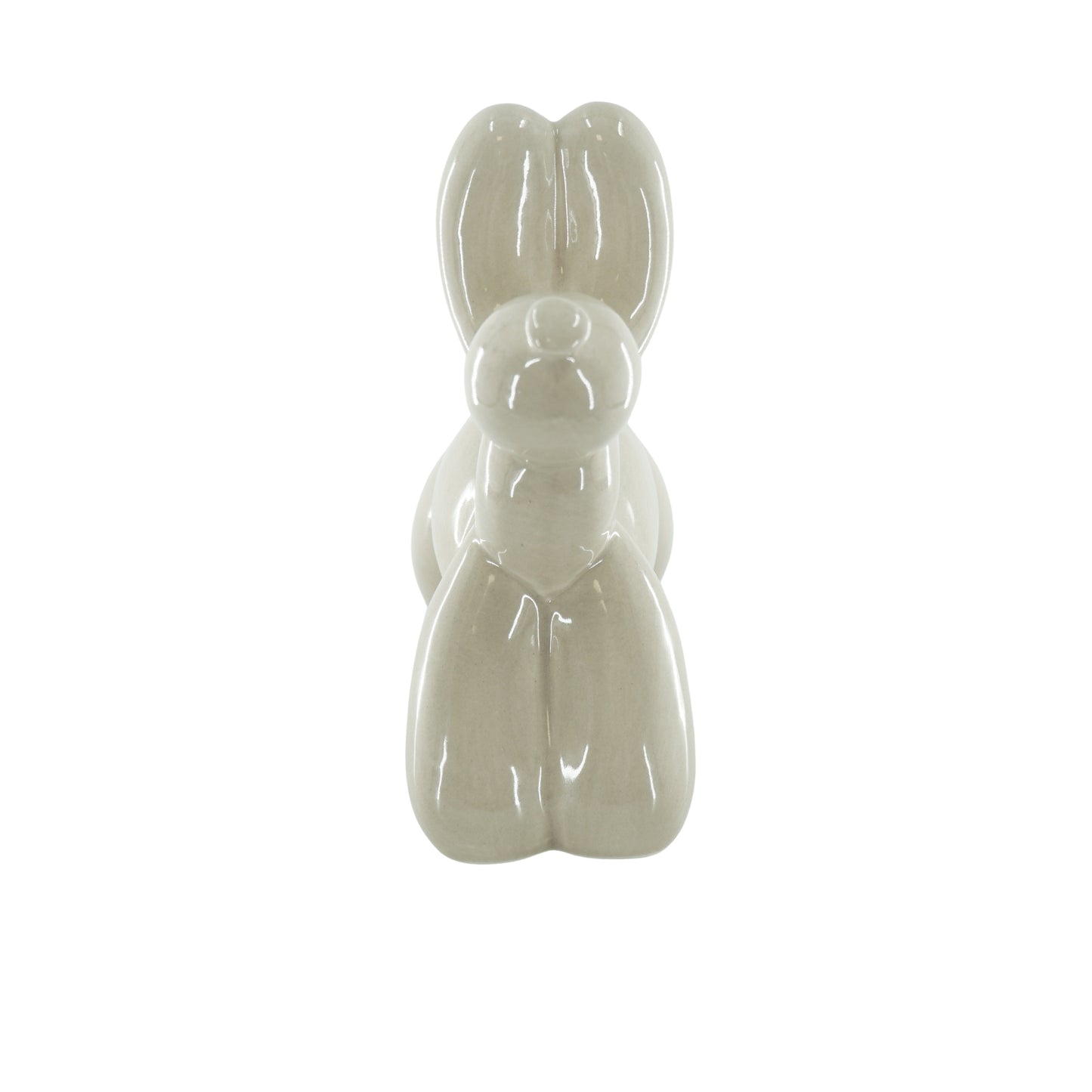 Ornament- Spaarpot Ballon Hond - Keramiek- Zand-17x7x17cm