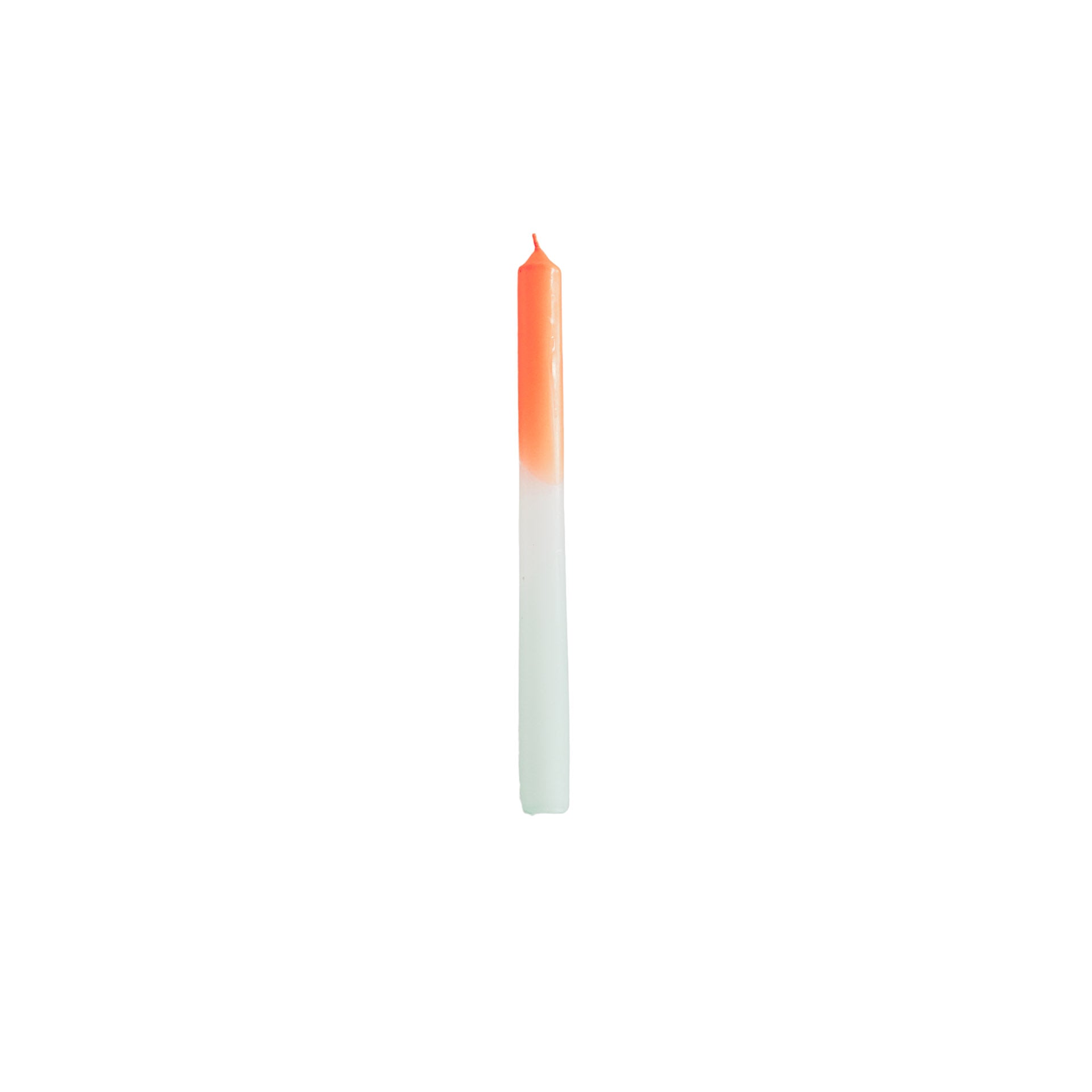 Kaarsen - Dipdye Dinerkaars- Neon Oranje/Wit/Mintgroen - S4 - 2,1x25 cm