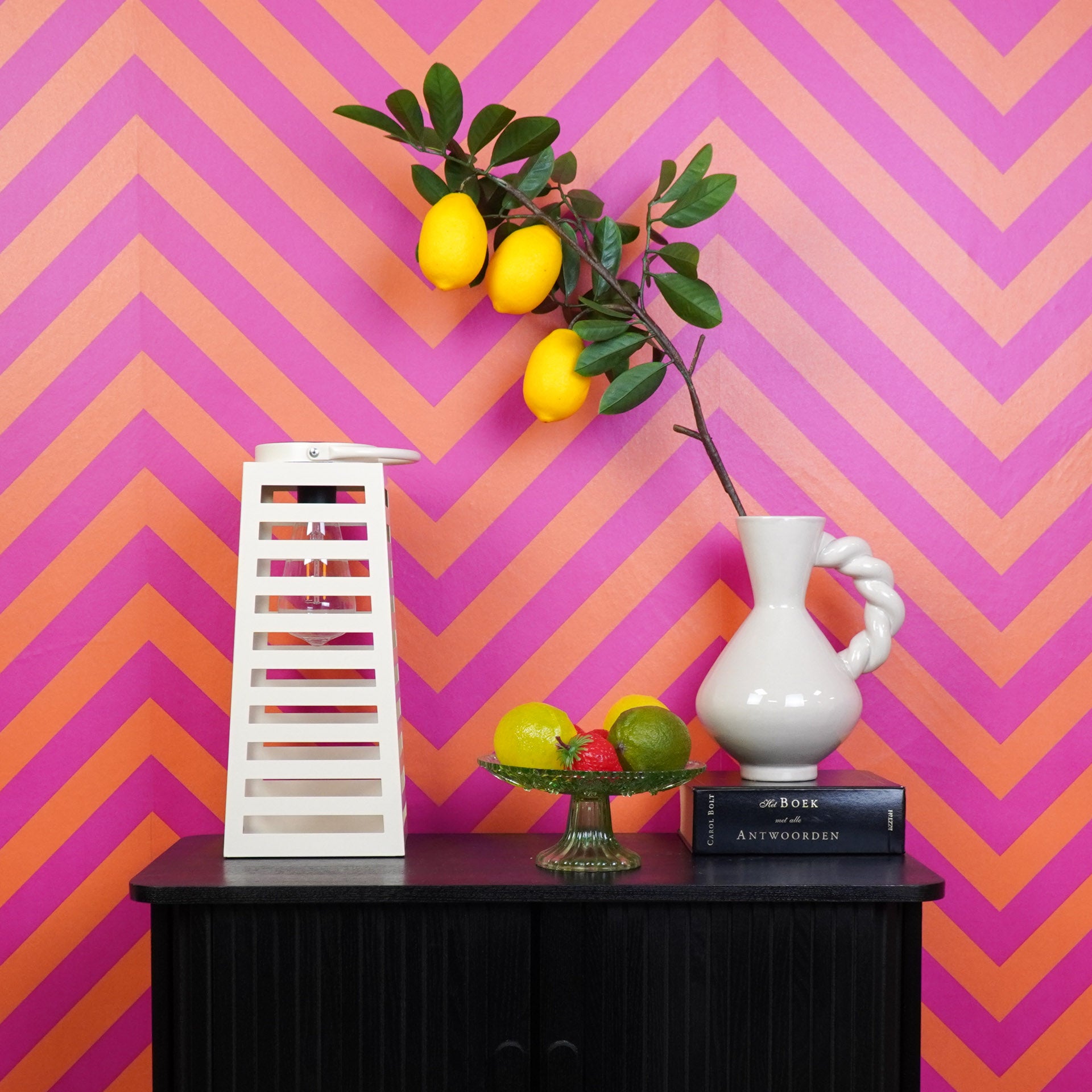 Lamp- Lantaarn/ Windlicht - Solar - Metaal - Zand - 14x14x32,5cm