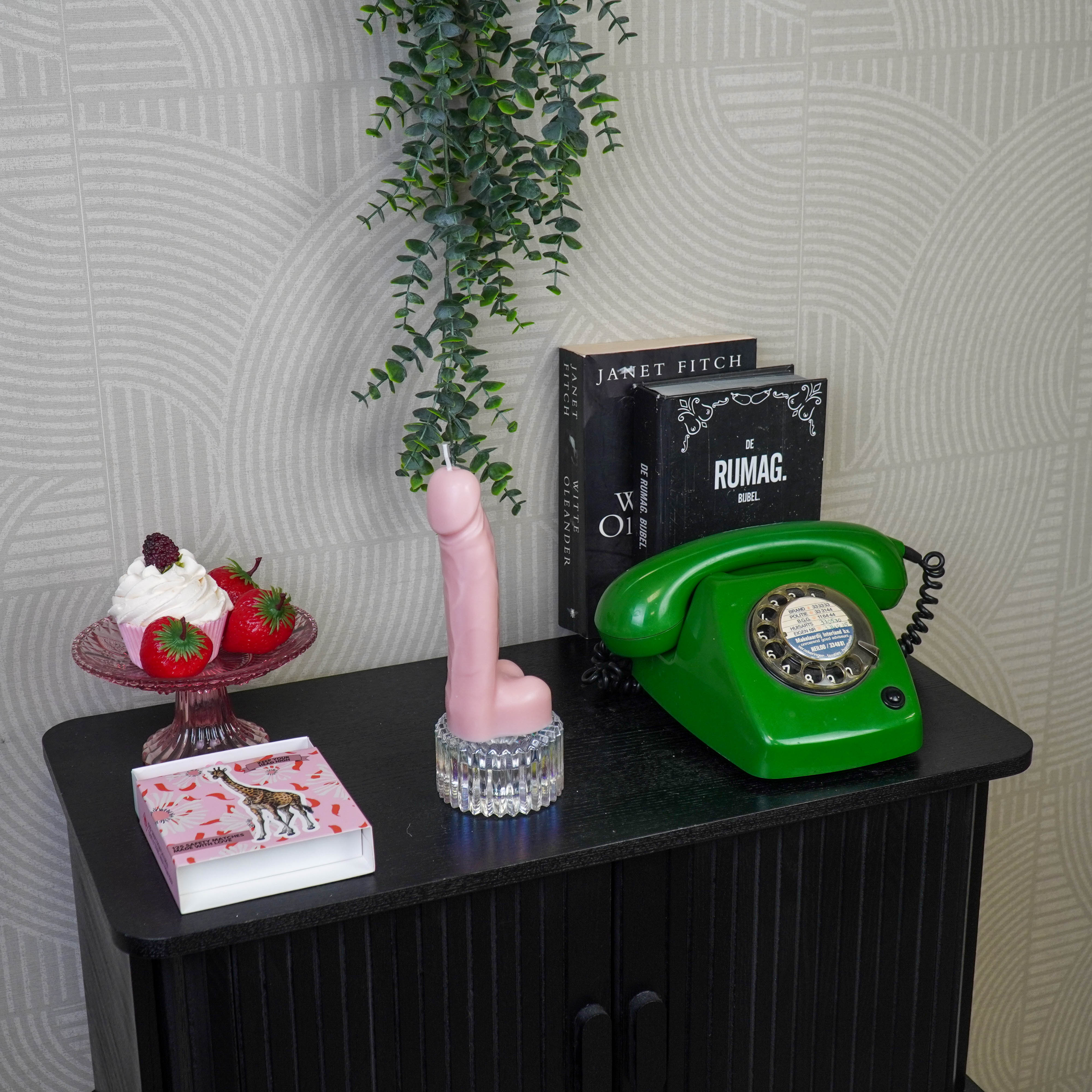 Kaars - Piemel - Wax - Roze - 160gram - 7x5,5x17cm