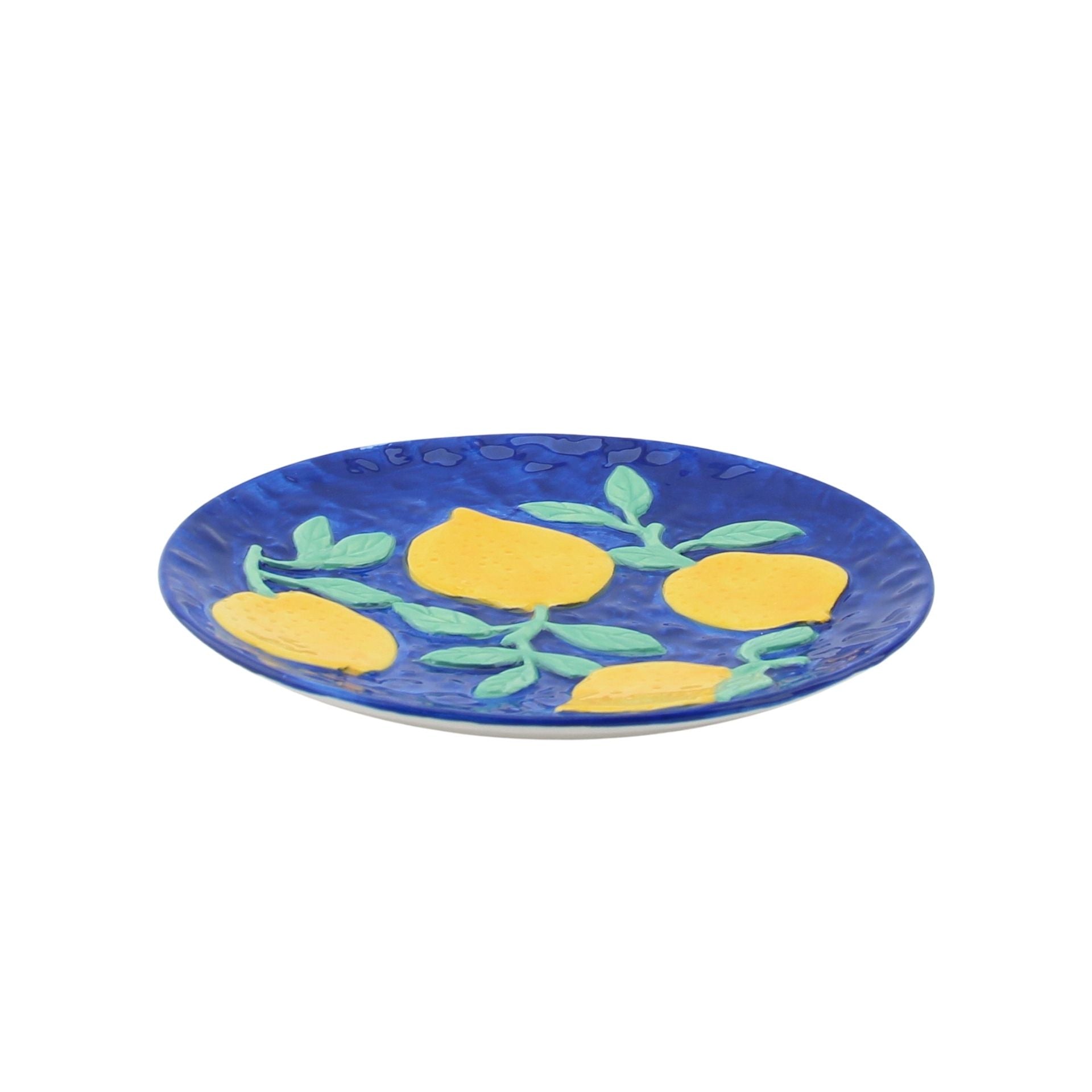 Decobord - Citroen - Dolomiet -Blauw/Geel - 17,5x17,5x2cm