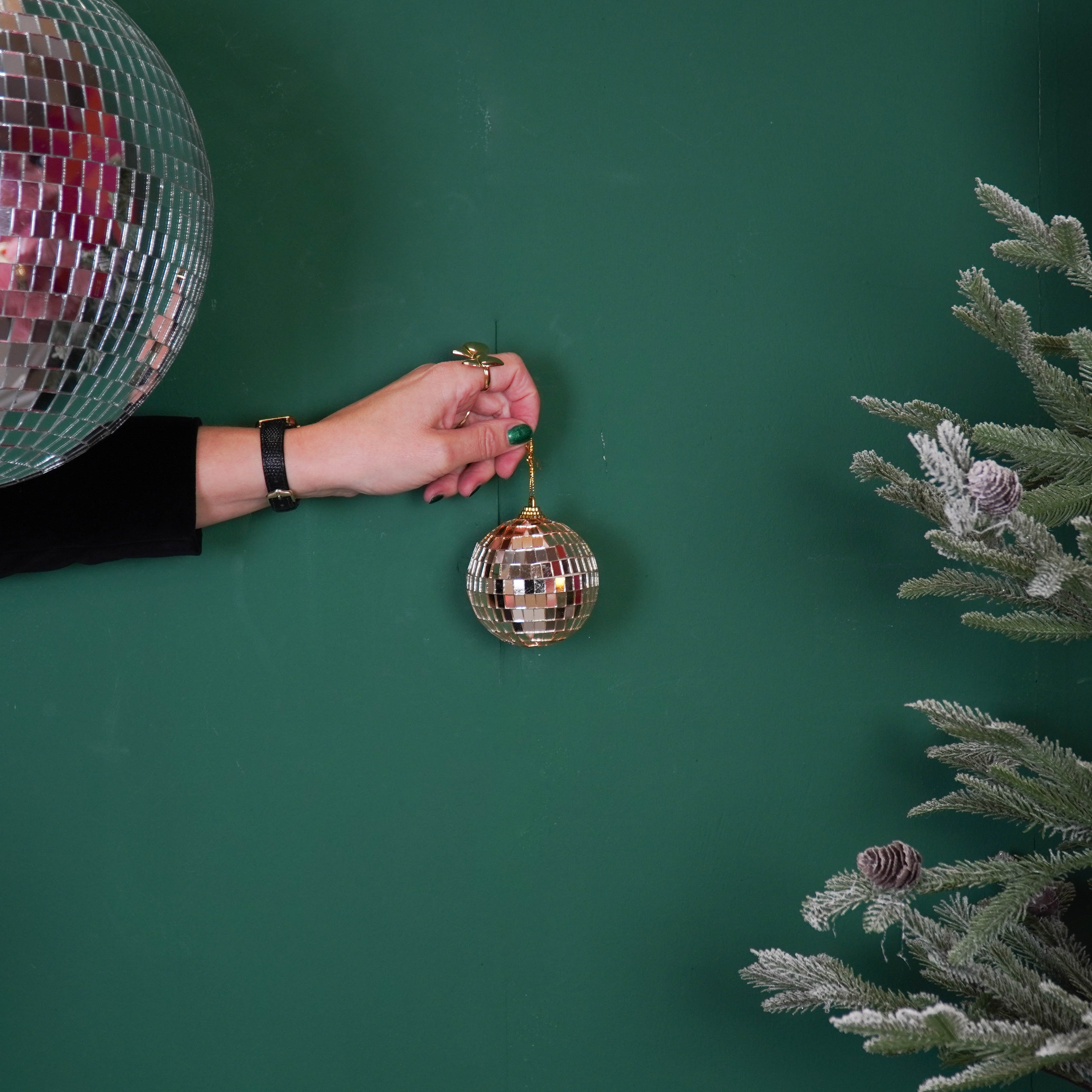 Kerstversiering - Kersthanger - Discobal - Foam - Goud - 8x8x8cm