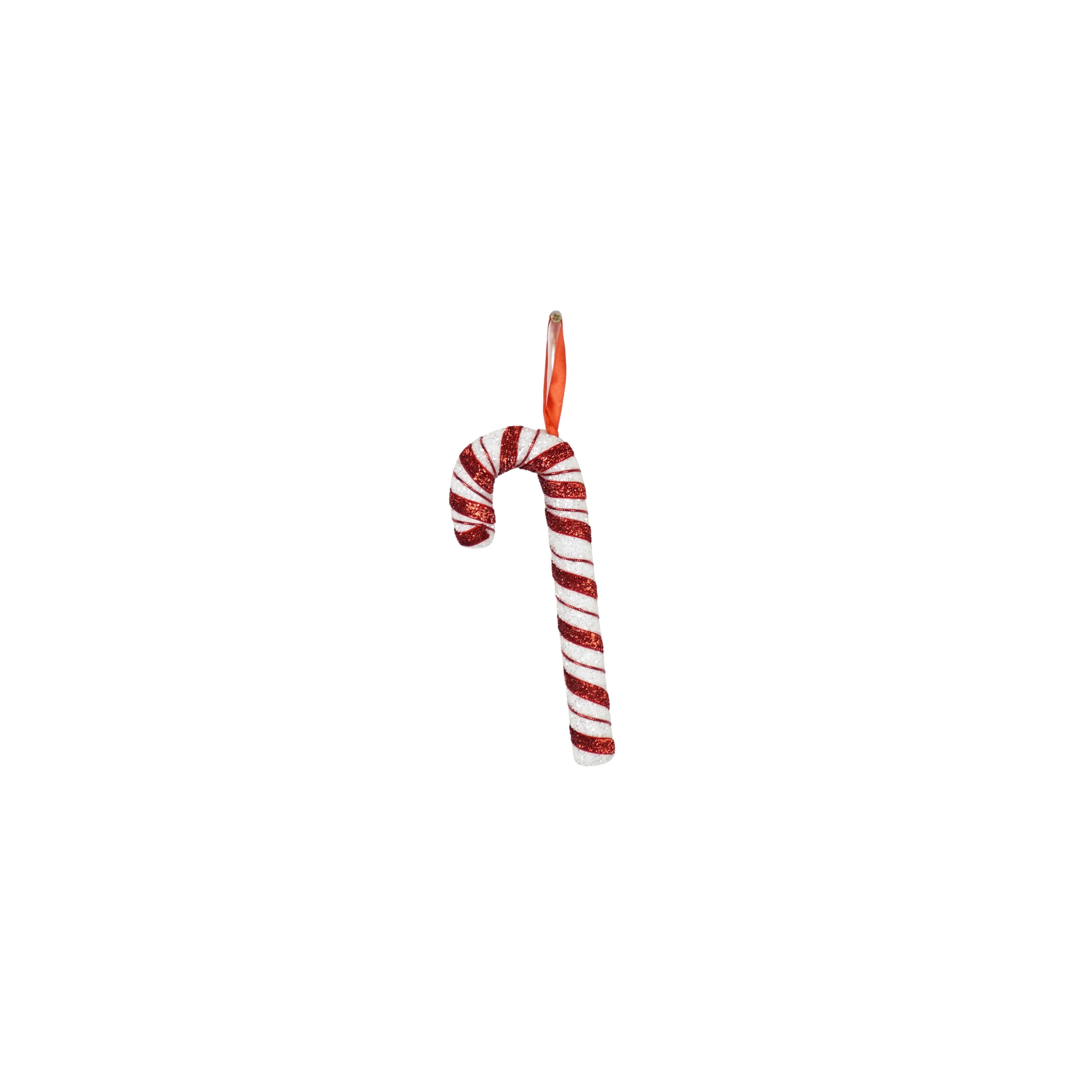 Kerstversiering - Zuurstok - Wit/ Rood - Foam - 21 cm
