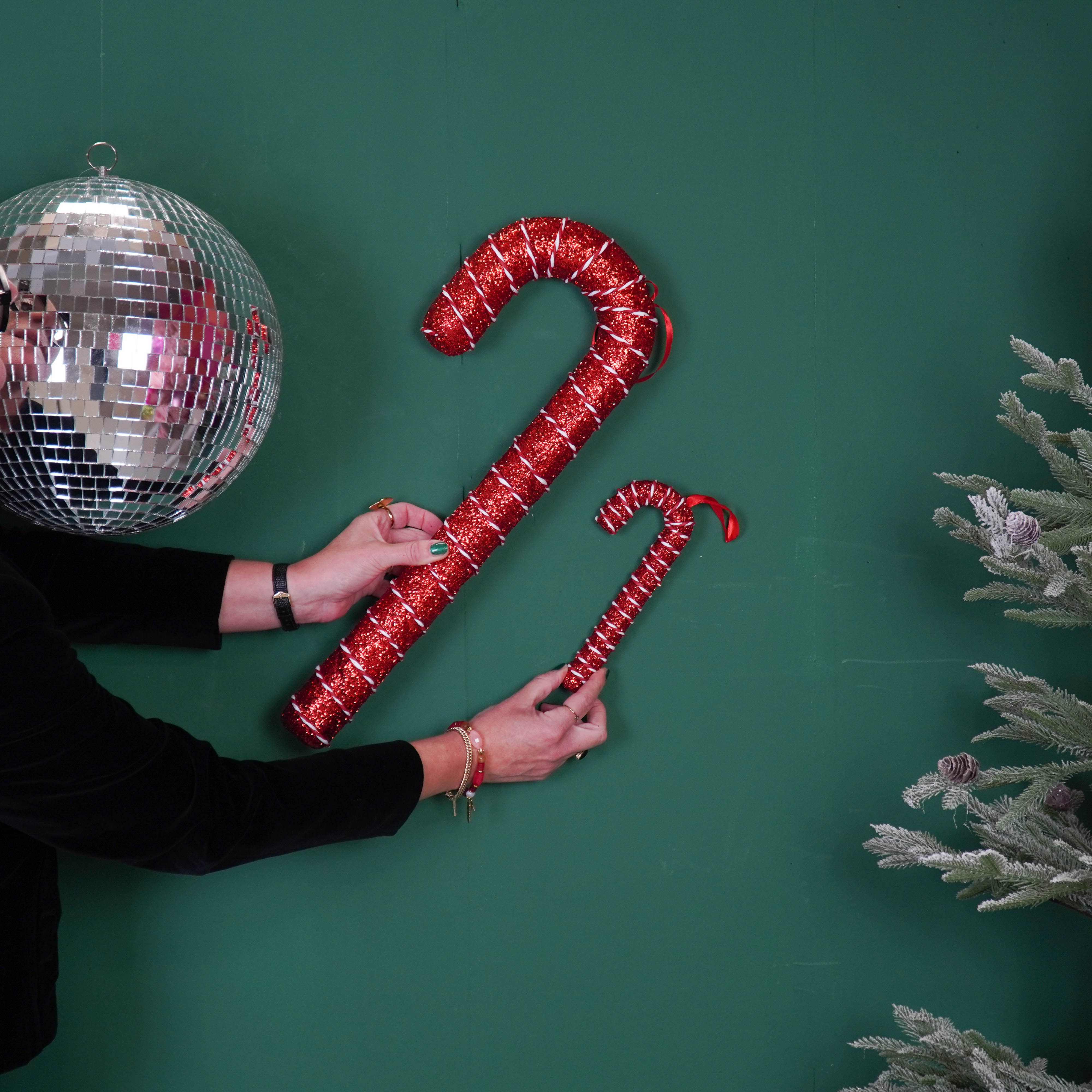 Kerstversiering - Zuurstok - Rood - Foam - 21 cm