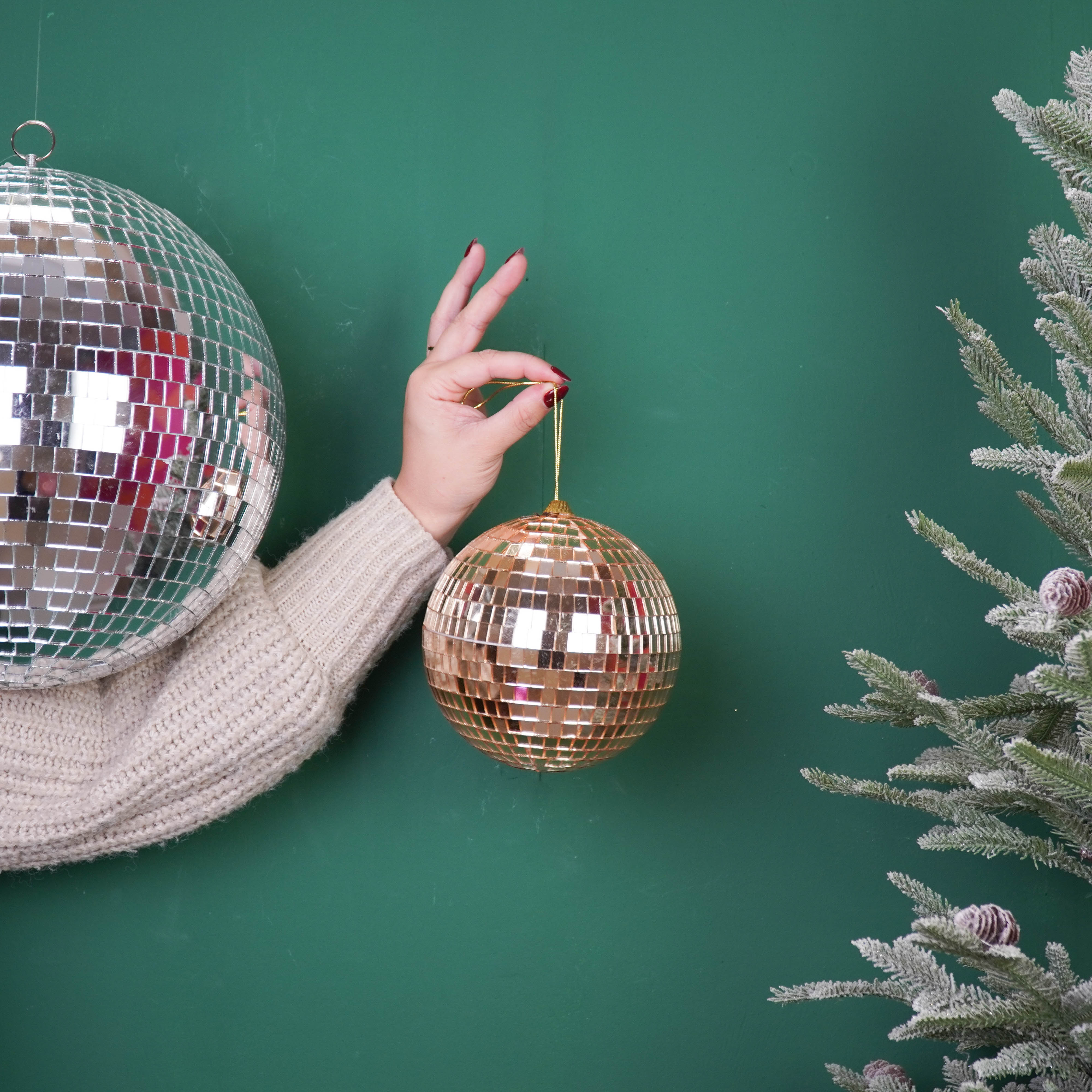 Kerstversiering - Kersthanger - Discobal - Foam - Goud - 15x15x15cm