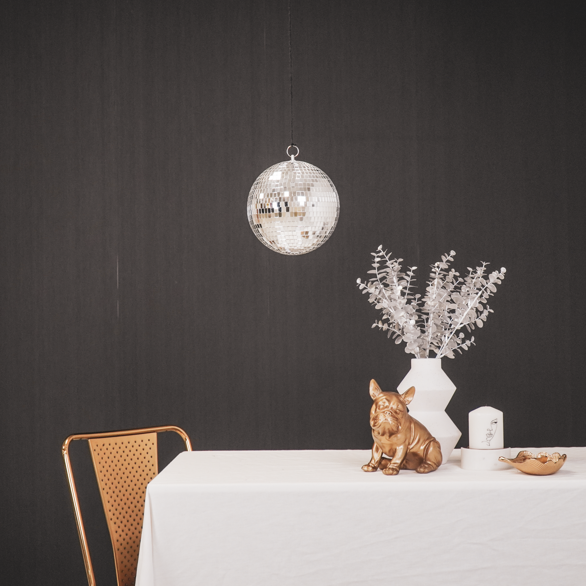 Kerstversiering - Kersthanger - Discobal - Foam - Zilver - 20x20x20cm