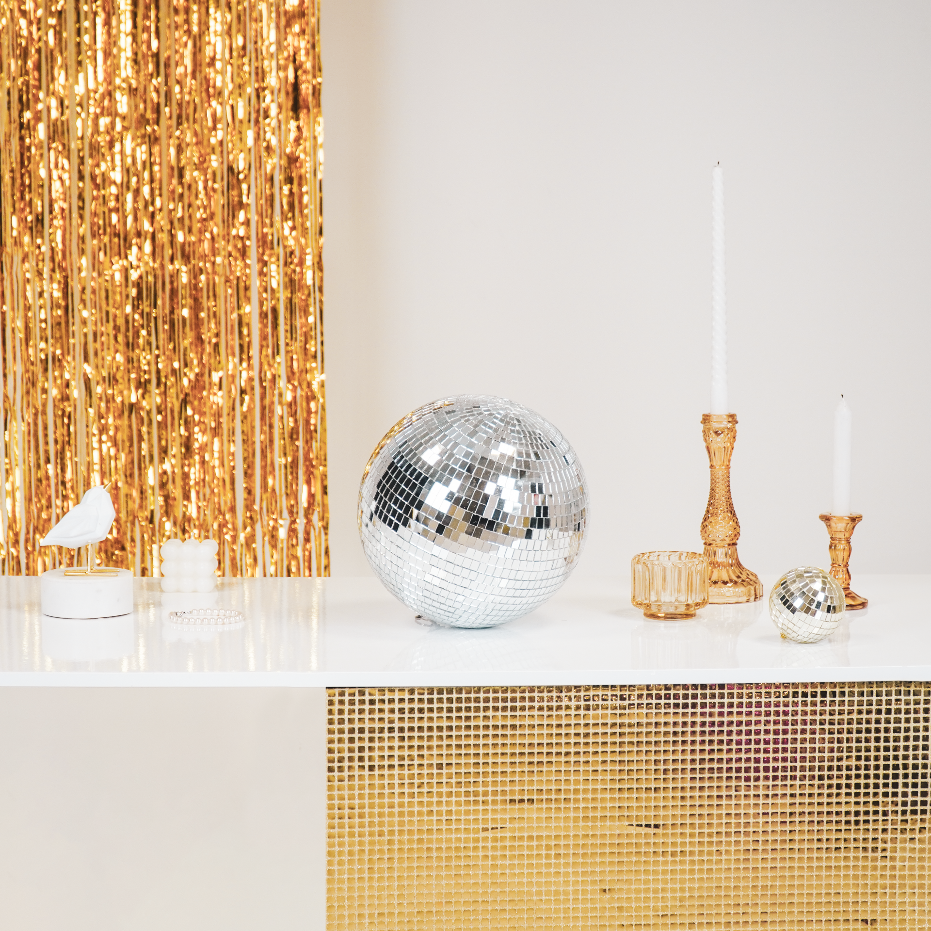 Kerstversiering - Kersthanger - Discobal - Foam - Zilver - 25x25x25cm