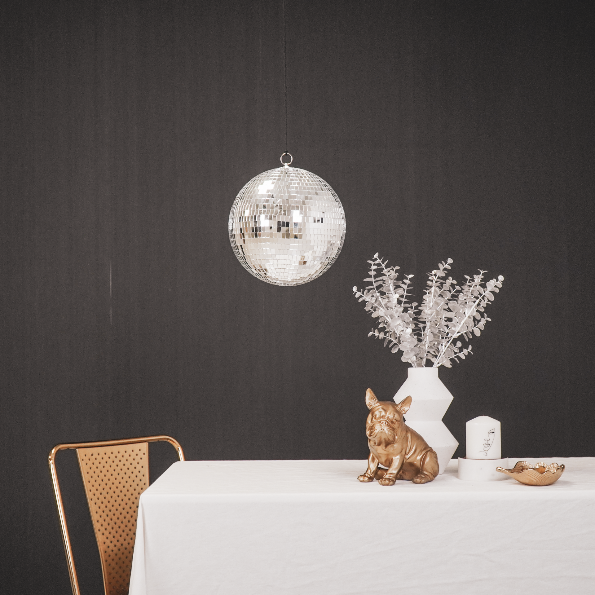 Kerstversiering - Kersthanger - Discobal - Foam - Zilver - 25x25x25cm