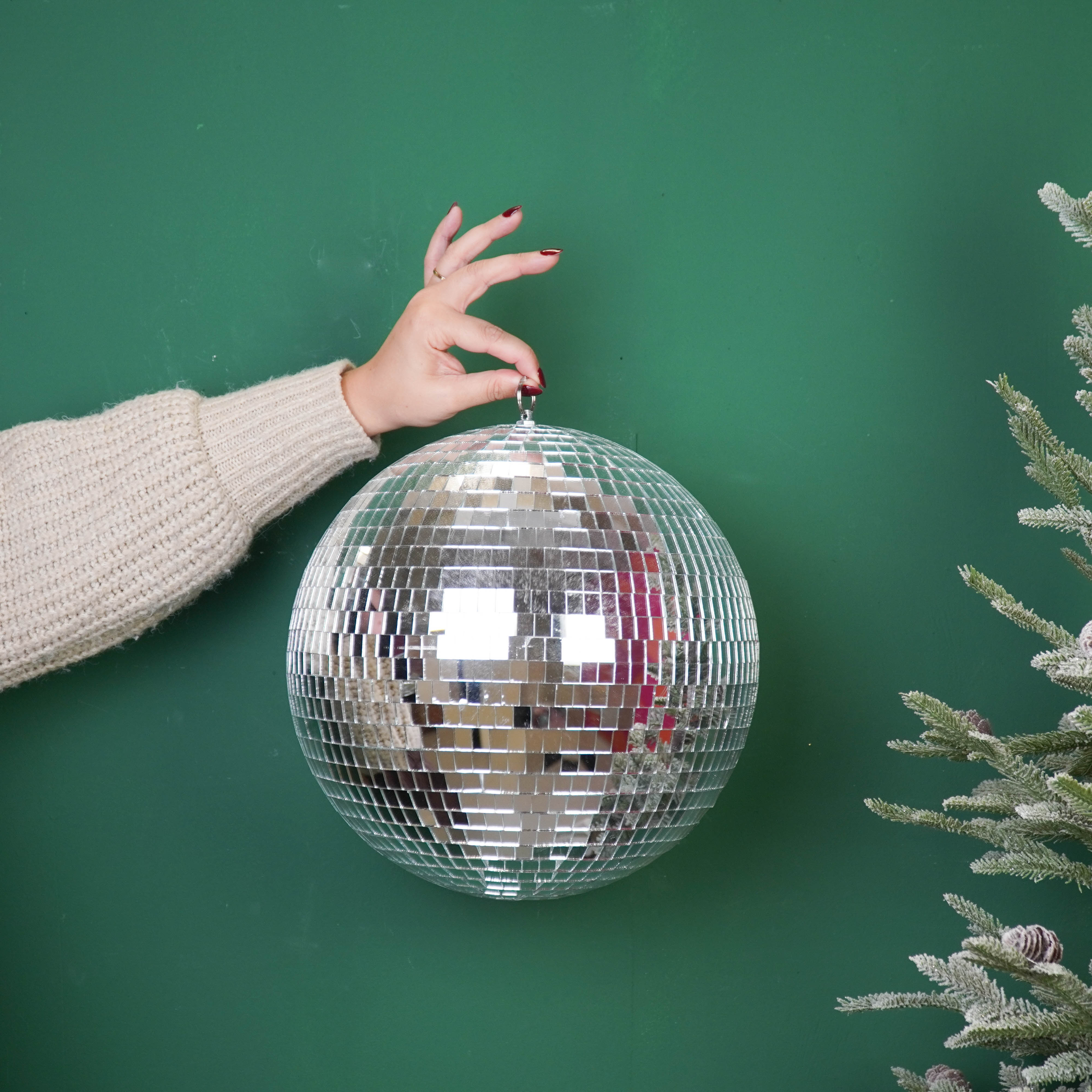 Kerstversiering - Kersthanger - Discobal - Foam - Zilver - 30x30x30cm