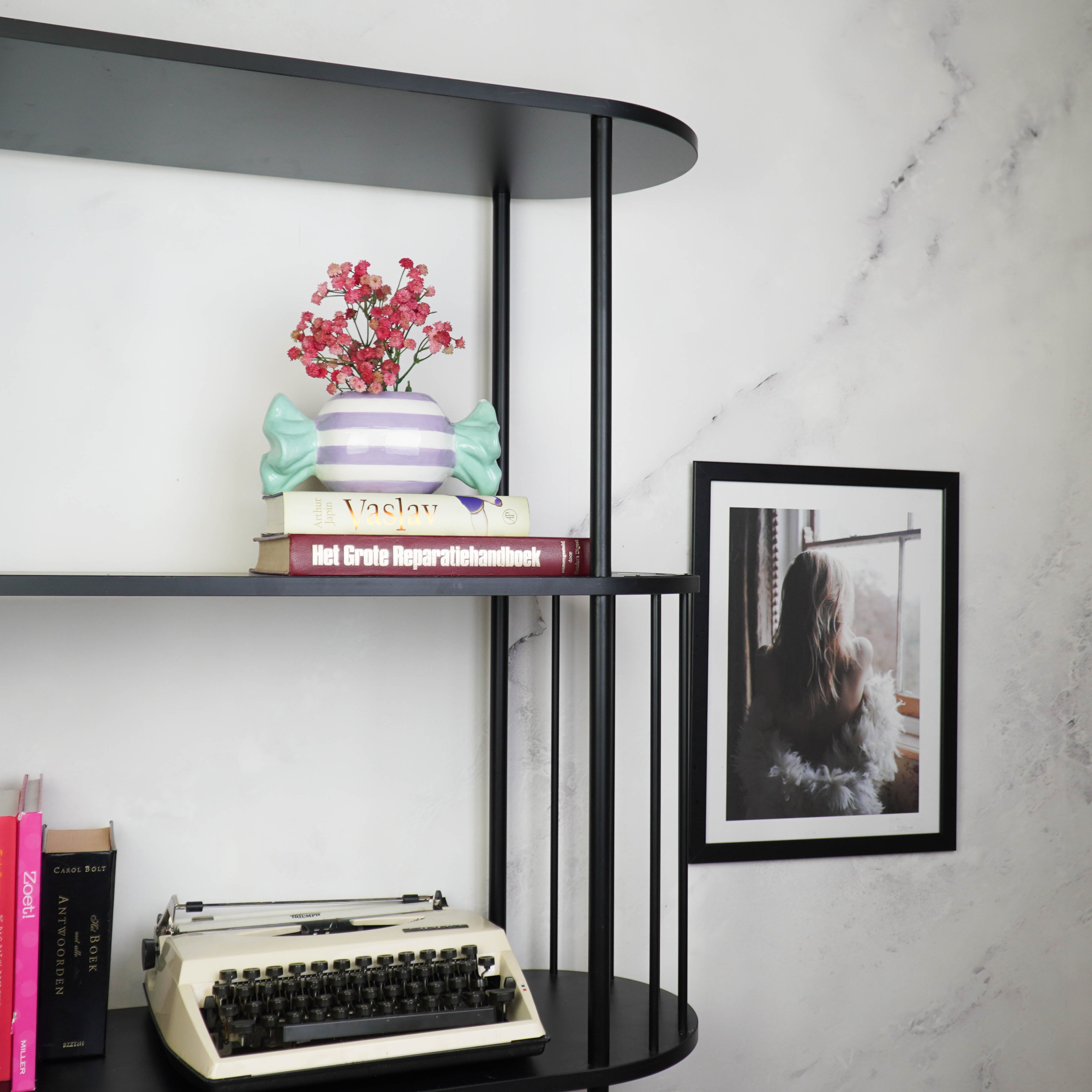 Pot - Planter - Toffee Candy - Dolomite - Mint/Lilac - 16.8x8x8 cm