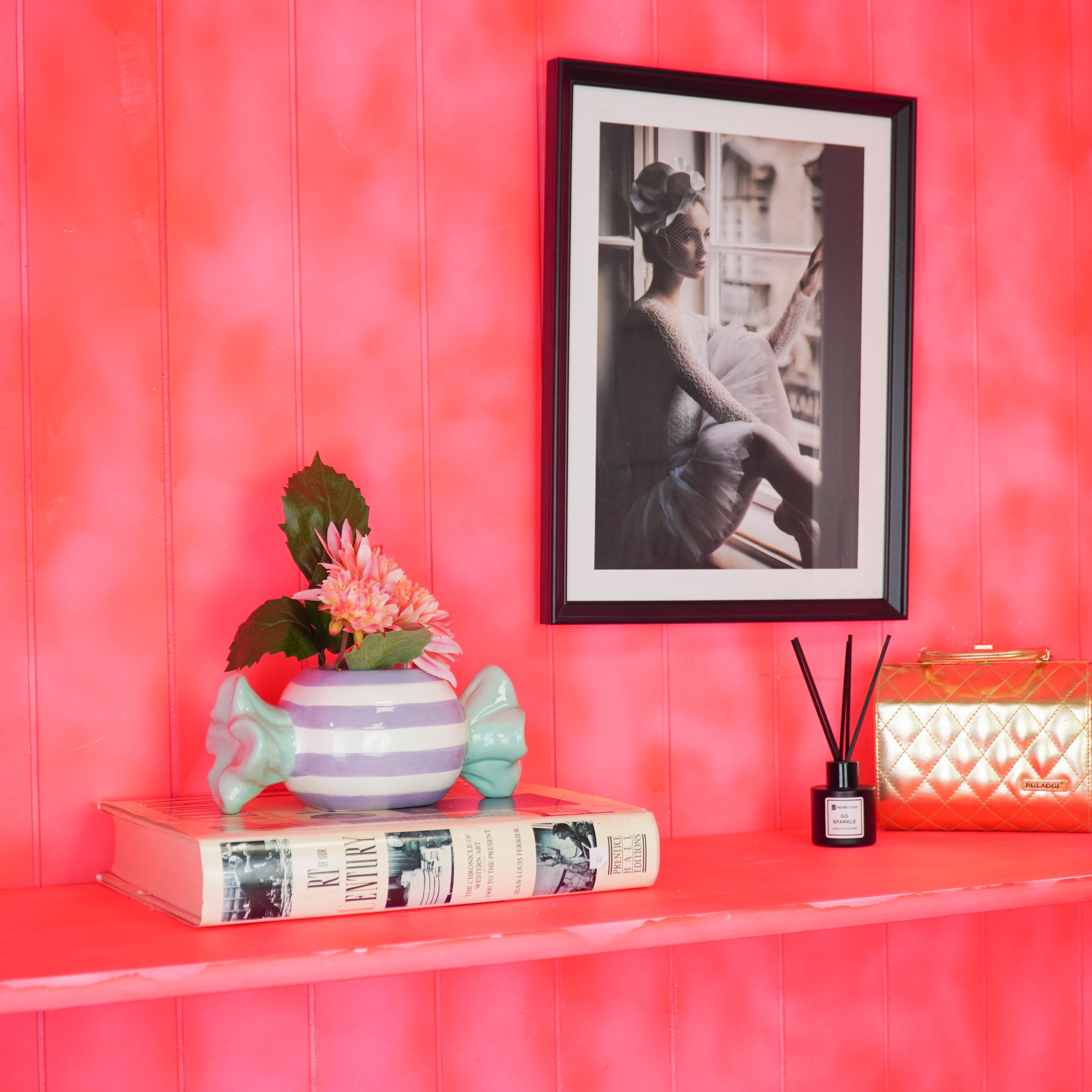 Pot - Planter - Toffee Candy - Dolomite - Mint/Lilac - 16.8x8x8 cm