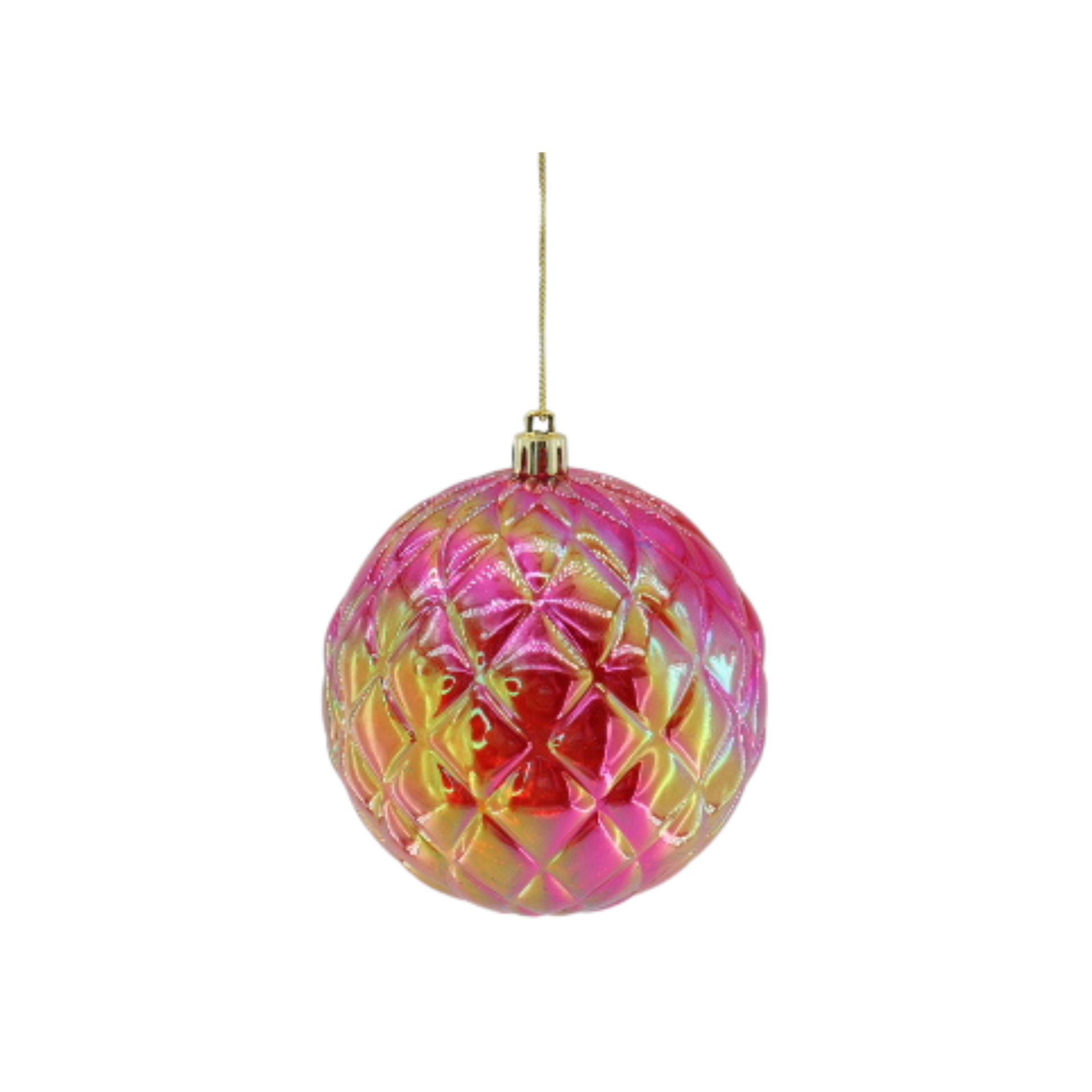 Kersthanger - Kerstbal - Kunststof - Rood - 15x15 cm