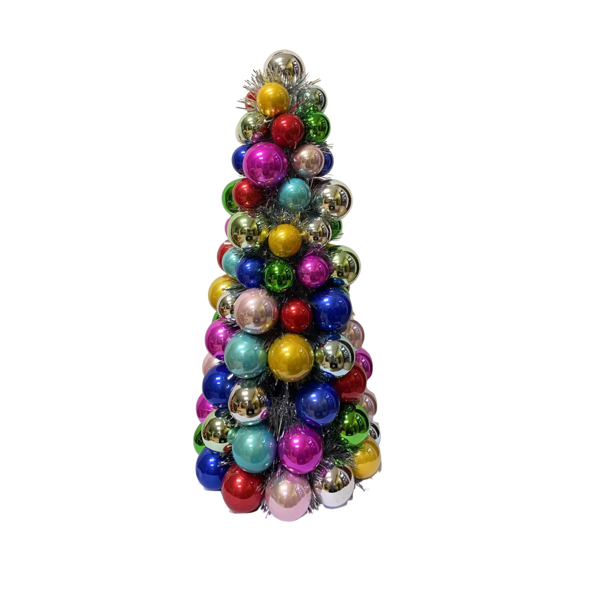 Kerst Decoratie - Kerstballen Kerstboom - Kunststof - Multicolour - 19x41 cm