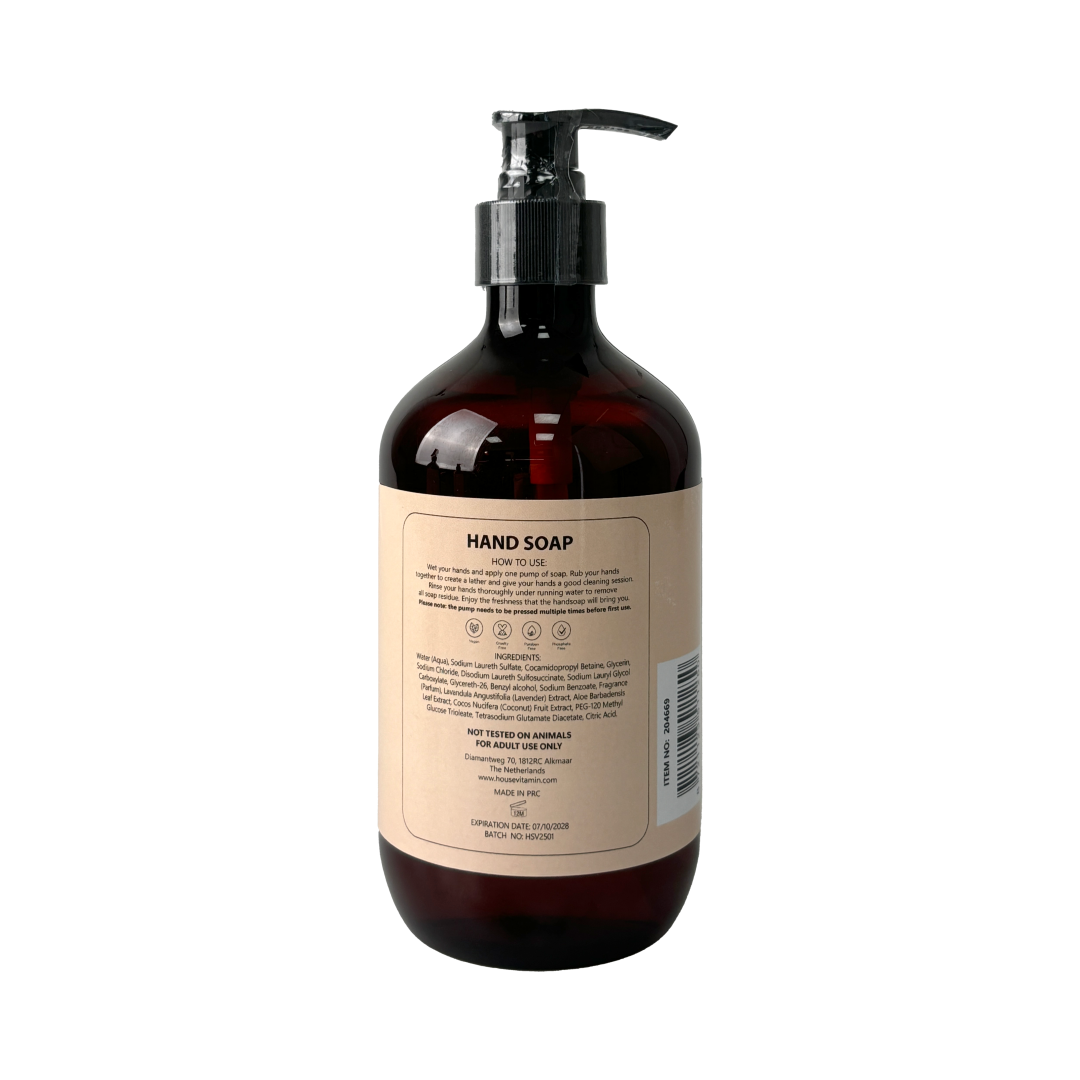 Handzeep - Vegan Handzeep Fles - Amber- 500ml