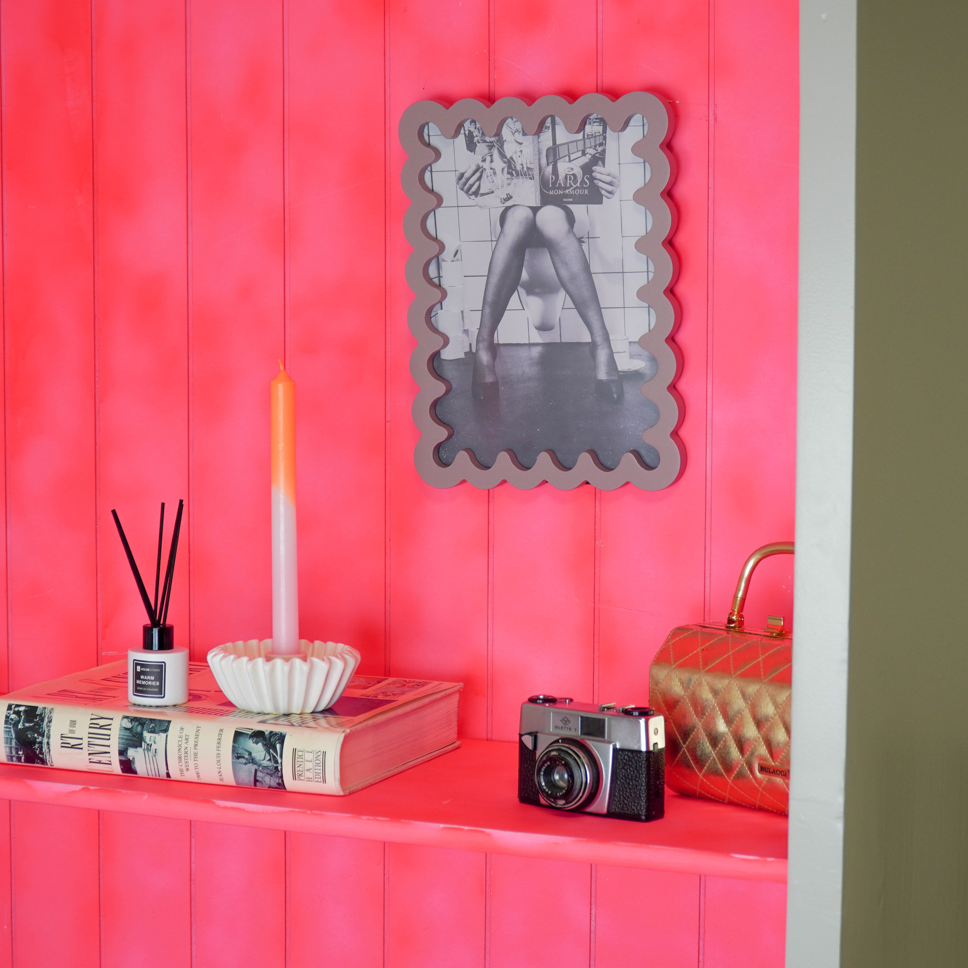 Fotolijst - Golvende Rand - MDF - Taupe - 24x33x1.5cm