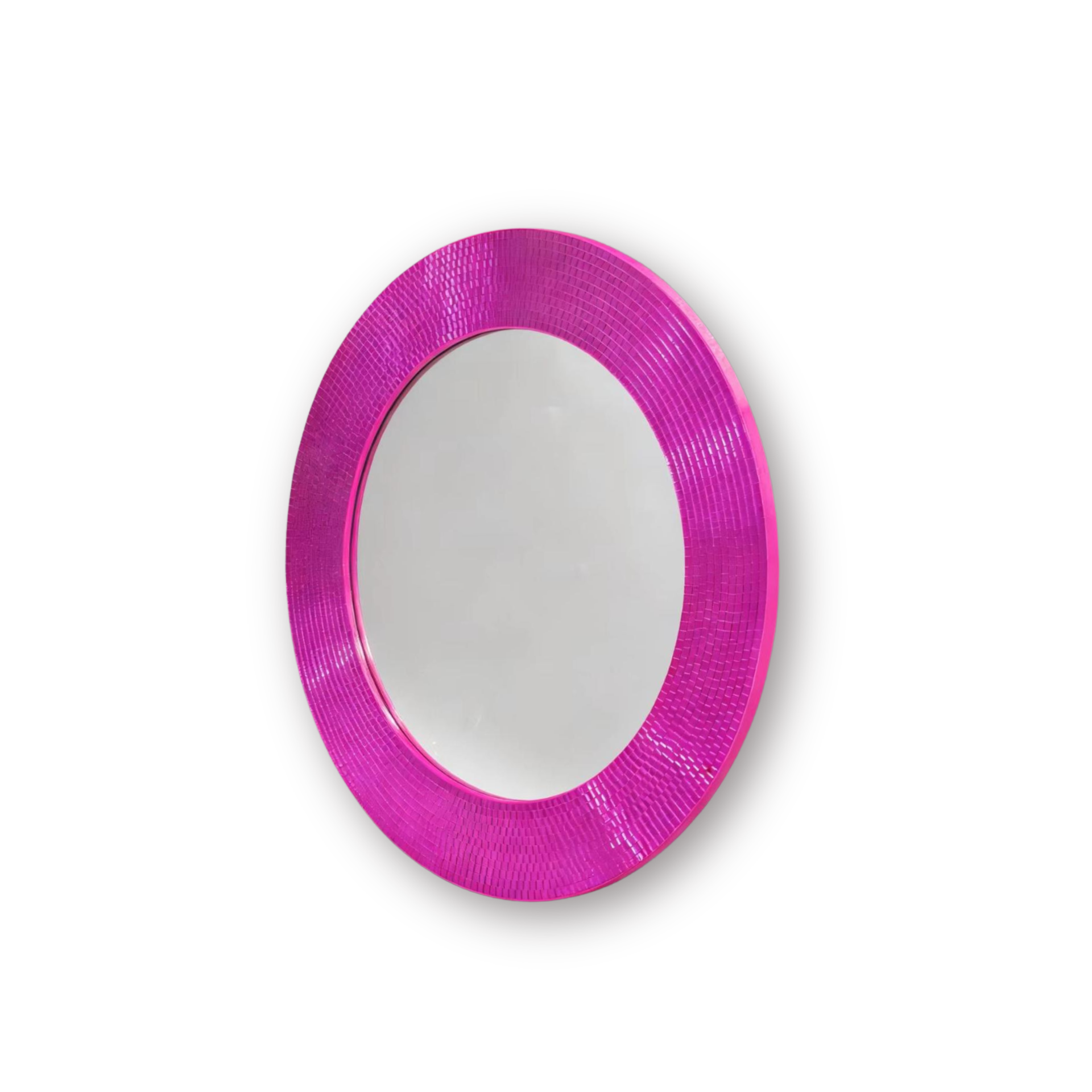 Spiegel - Wandspiegel Discosteentjes - Roze - 40x1x40cm