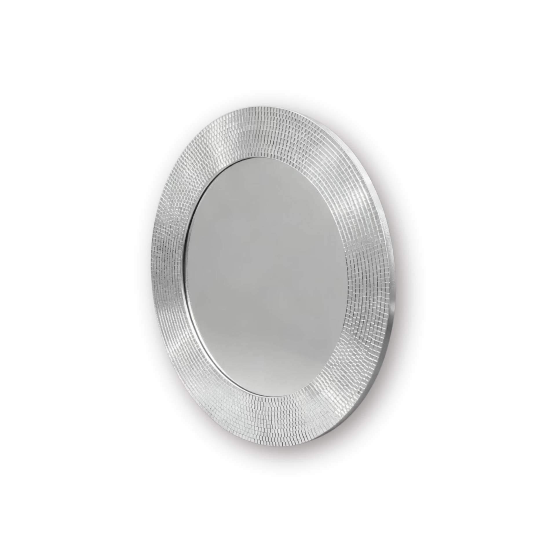 Spiegel - Wandspiegel Discosteentjes - Zilver - 40x1x40cm