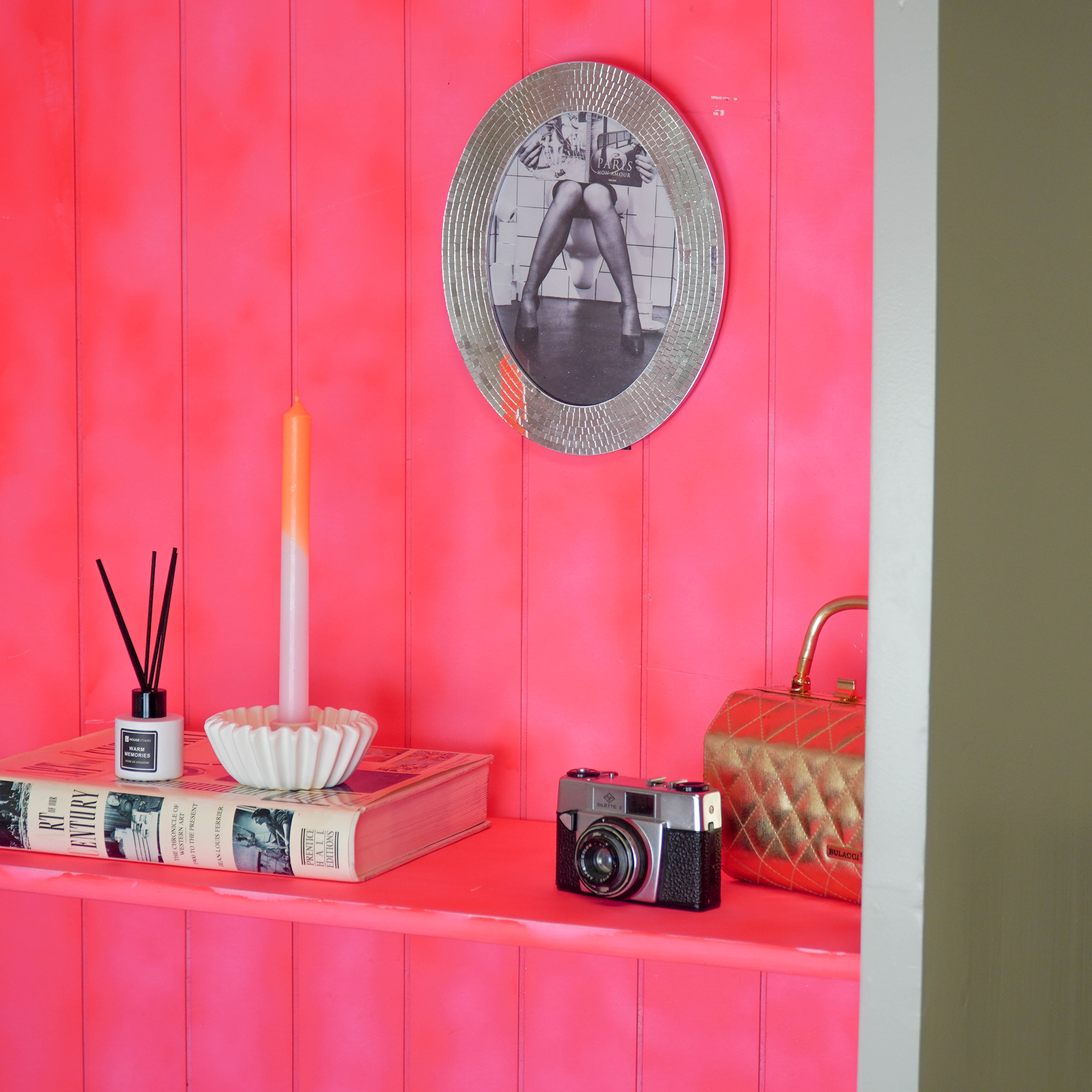 Fotolijst - Ovaal met Discosteentjes - Zilver - 22.5x29x1.3cm