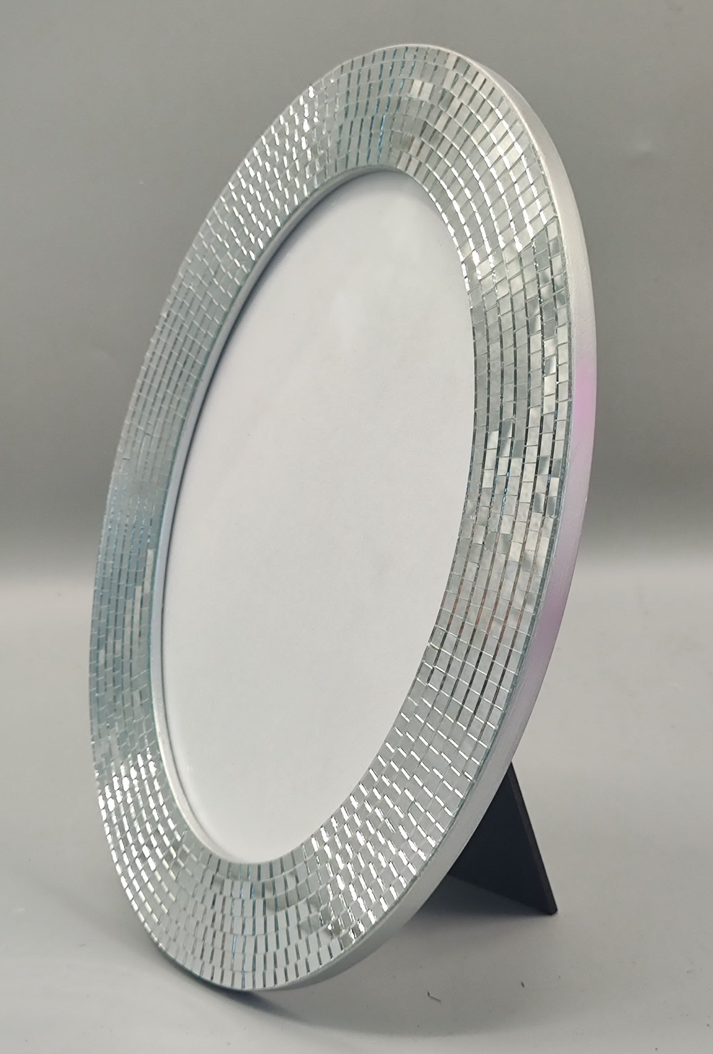 Fotolijst - Ovaal met Discosteentjes - Zilver - 22.5x29x1.3cm