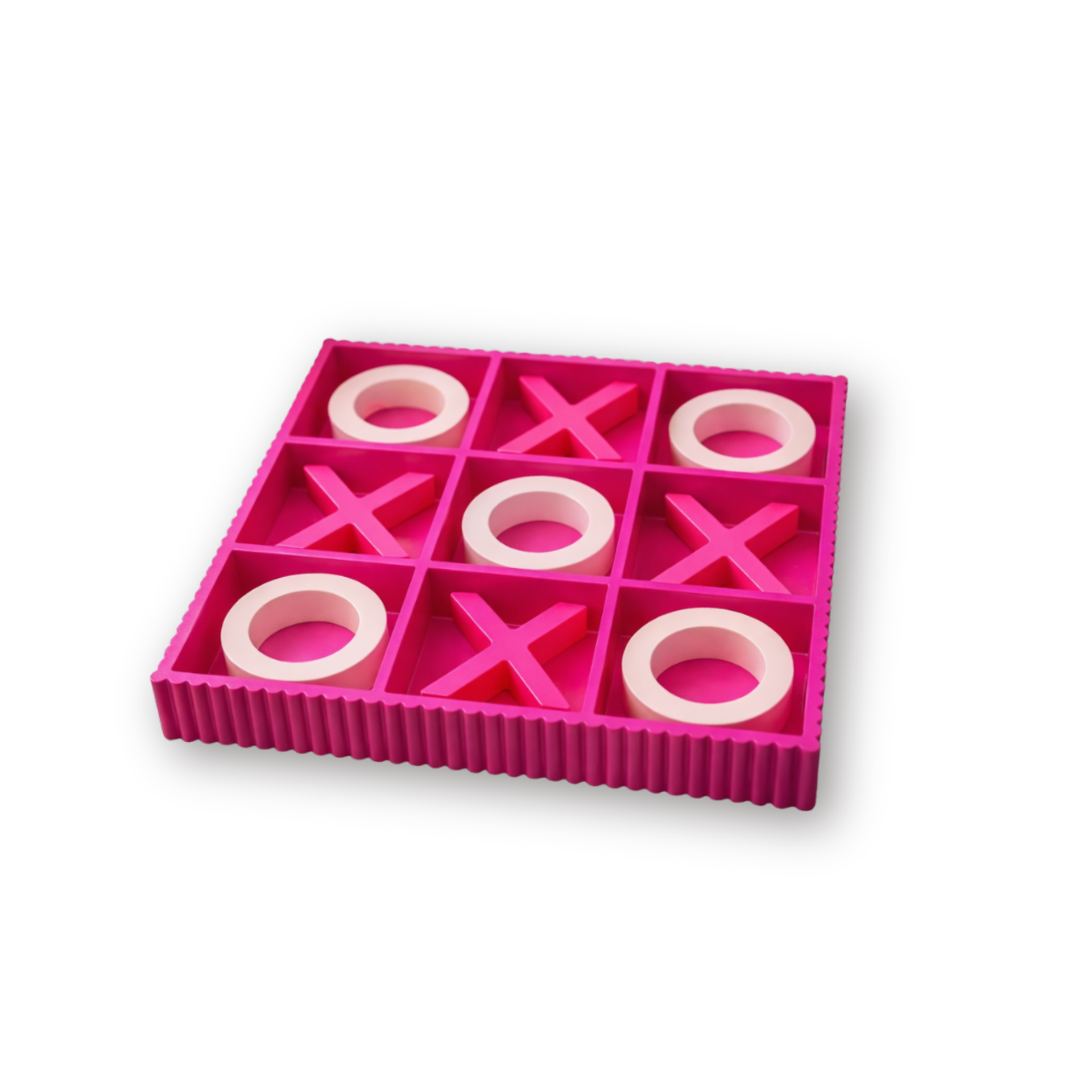 Decoratie Spel - Boter Kaas en Eieren - Fluor Roze - 33x33x5cm