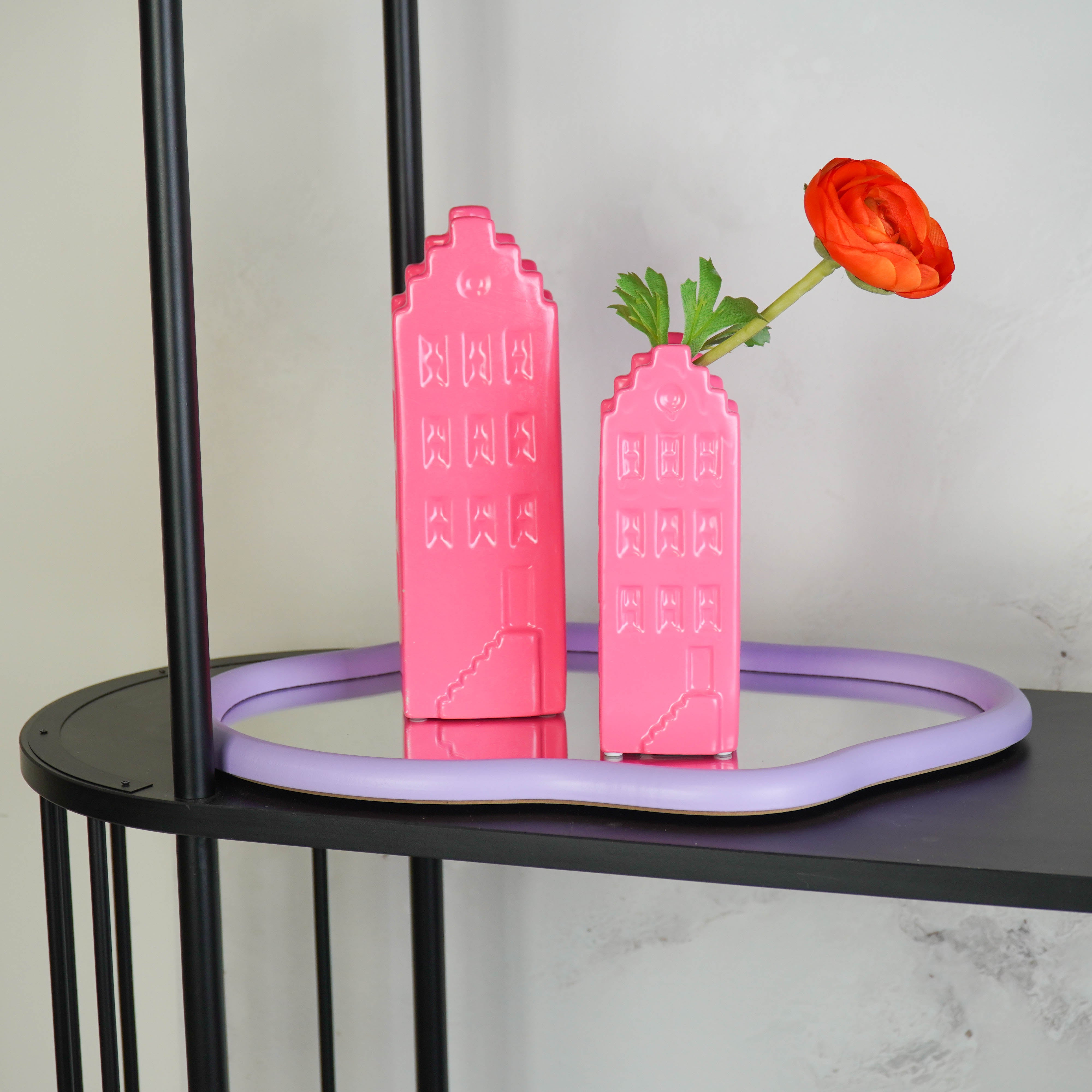 Spiegel - Wand Spiegel Organische Vorm - Lila - 30x40cm