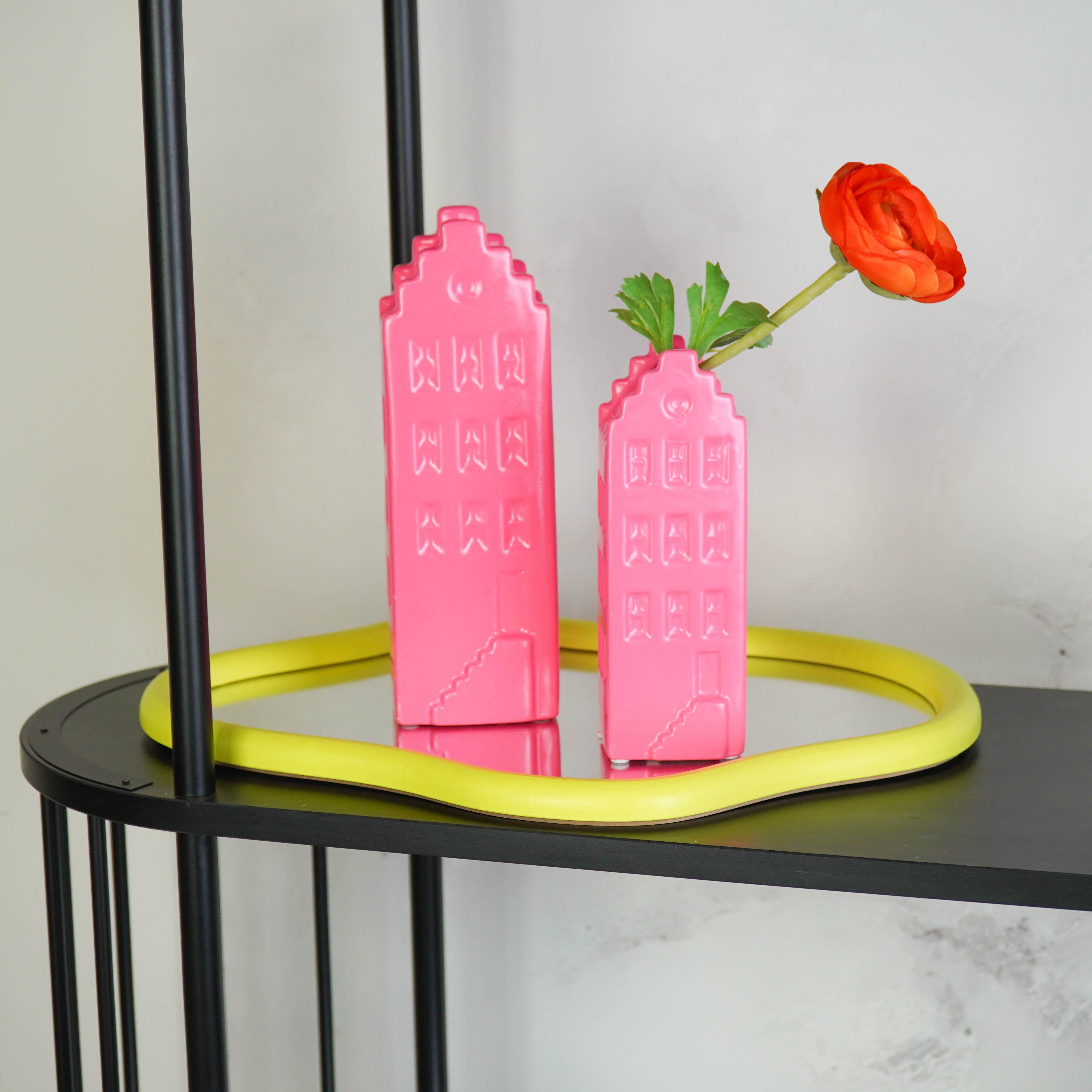 Spiegel - Wand Spiegel Organische Vorm - Geel - 30x40cm