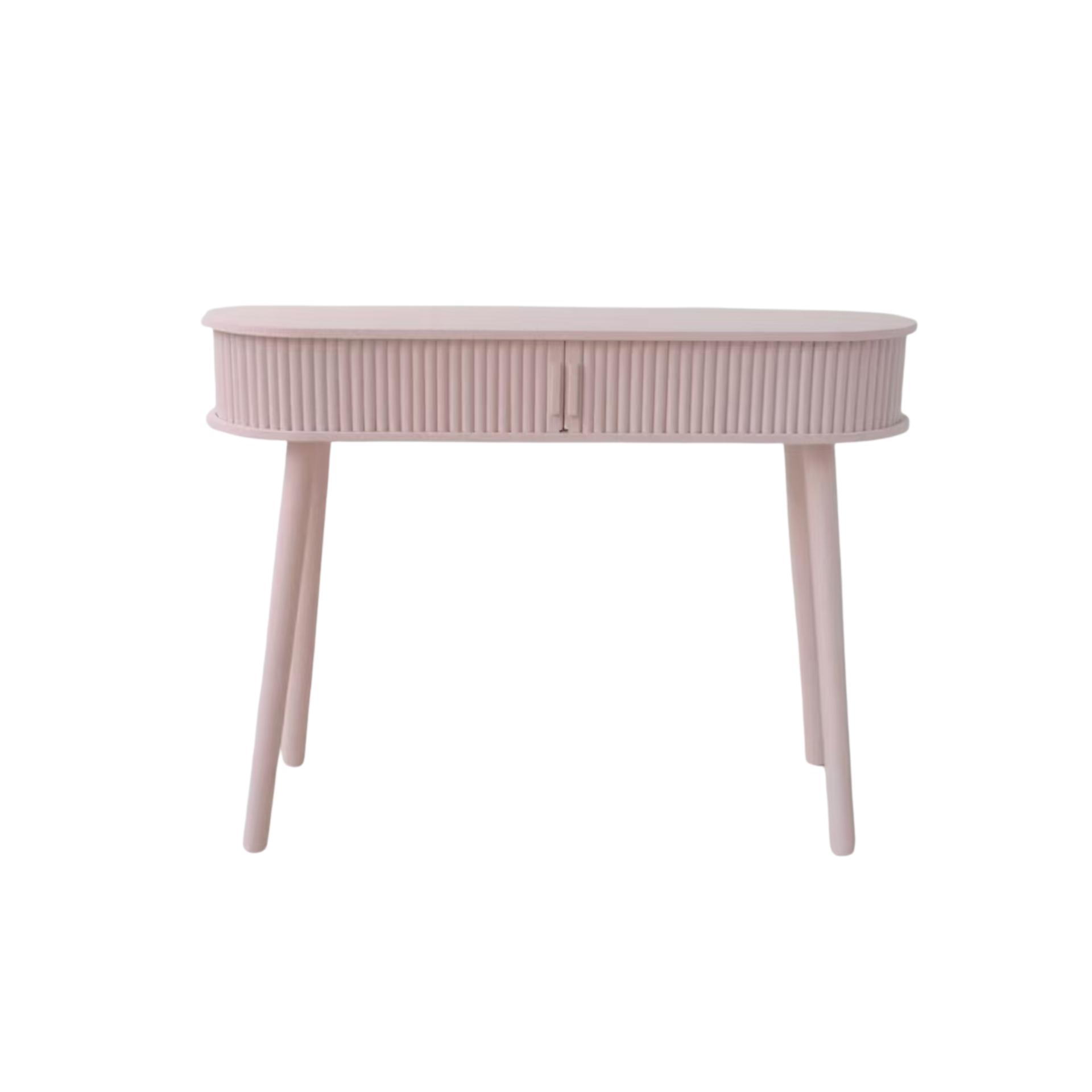 Dressoir - Met Schuifdeur van Latten - Lichtroze - 100x33x76cm