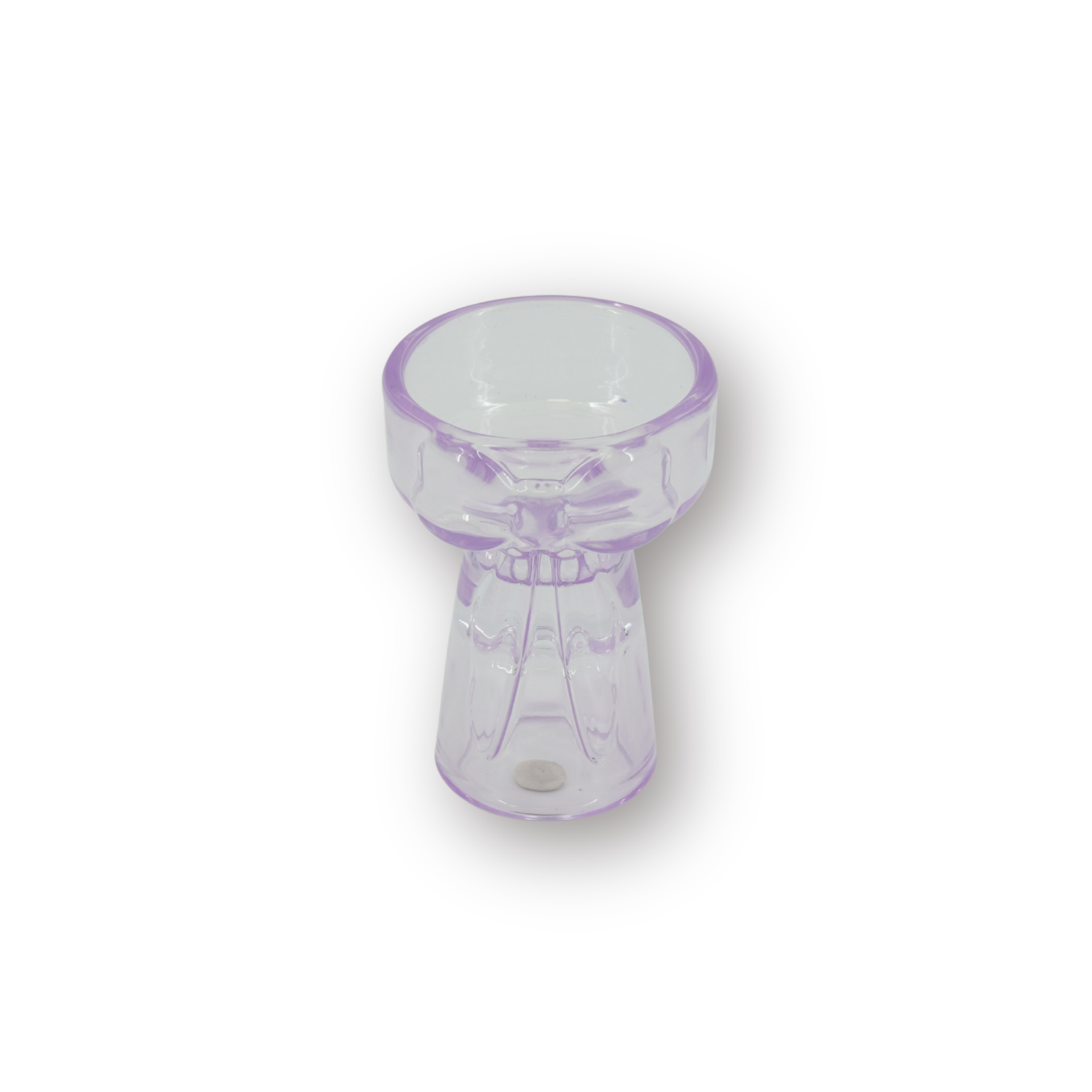 Kaarshouder - Kandelaar en Waxinelichthouder Strik - Glas - Lila - 7,5x9,5 cm