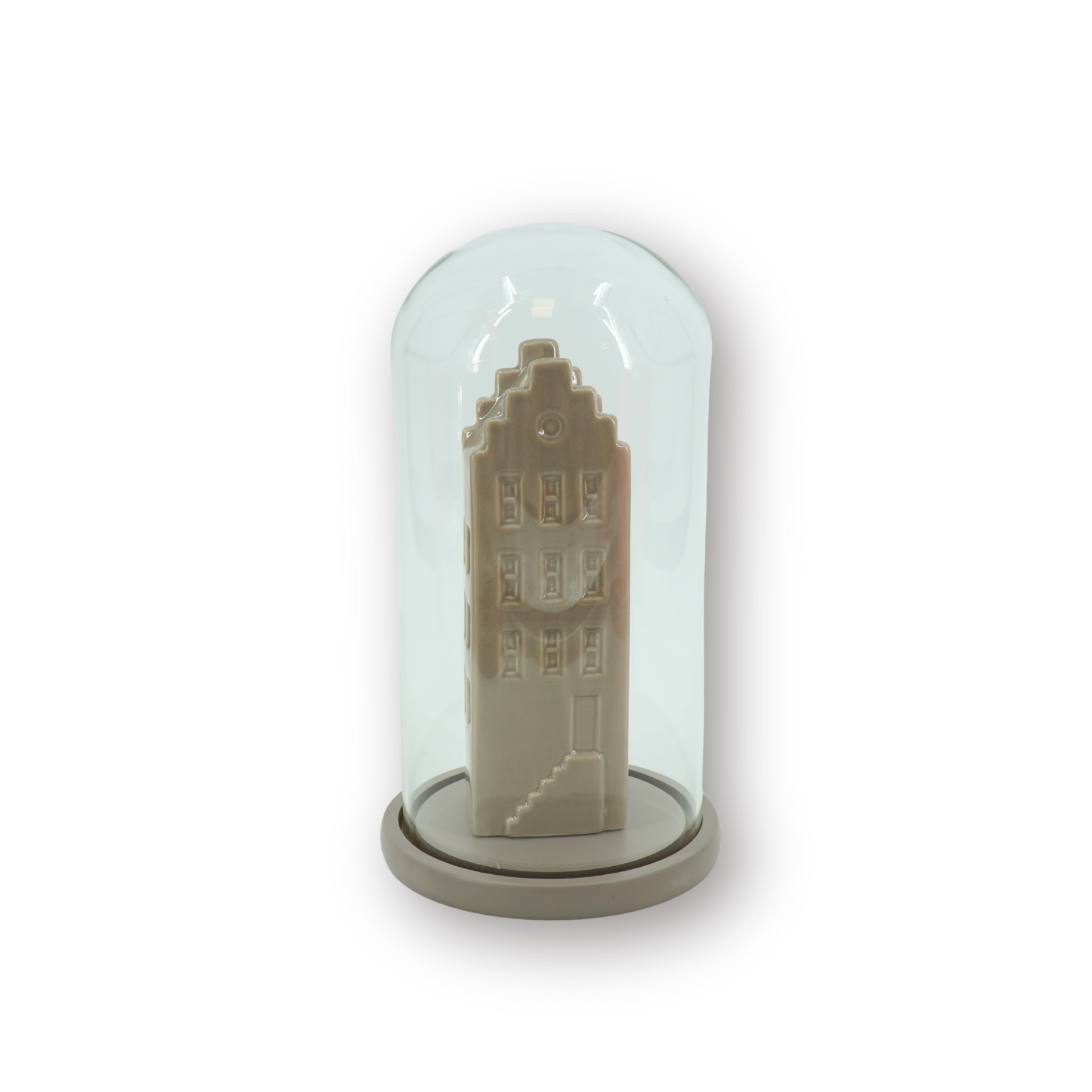 Stolp - Glas/Hout - Zand - 17x17x32 cm