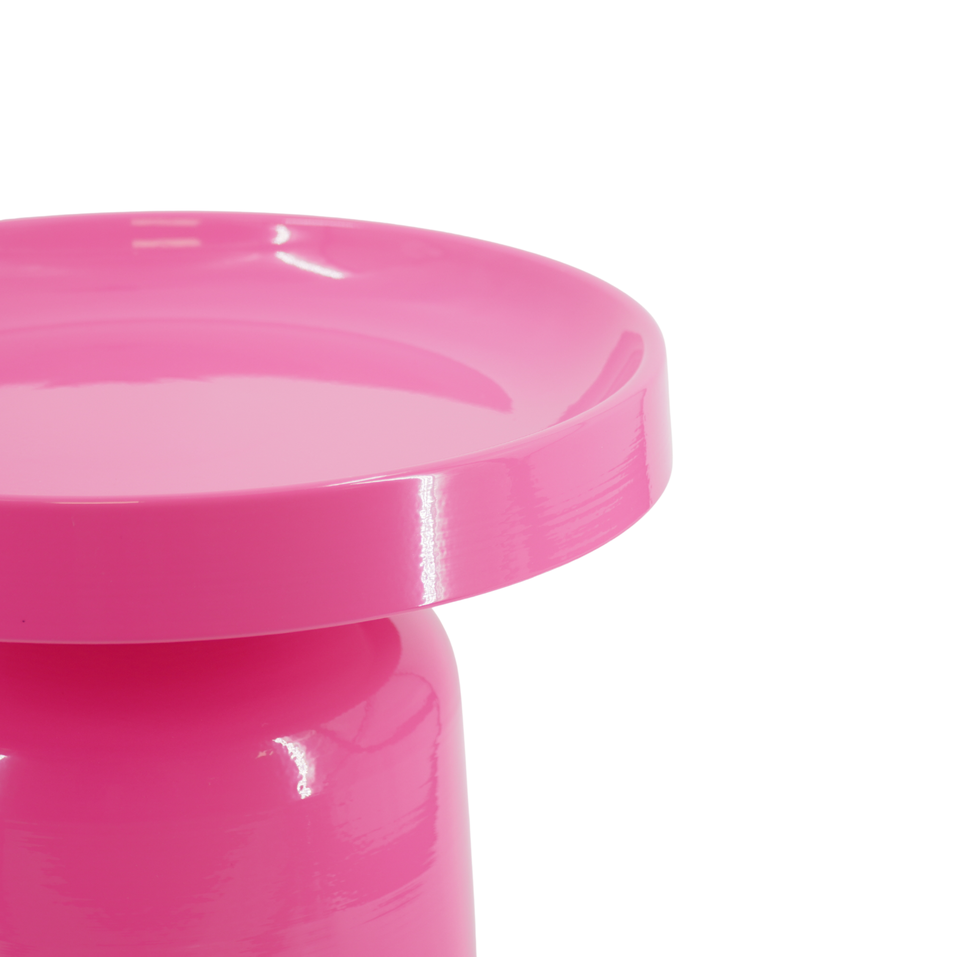 Bijzettafel - Pion - Neon Roze - Metaal - 43x42cm