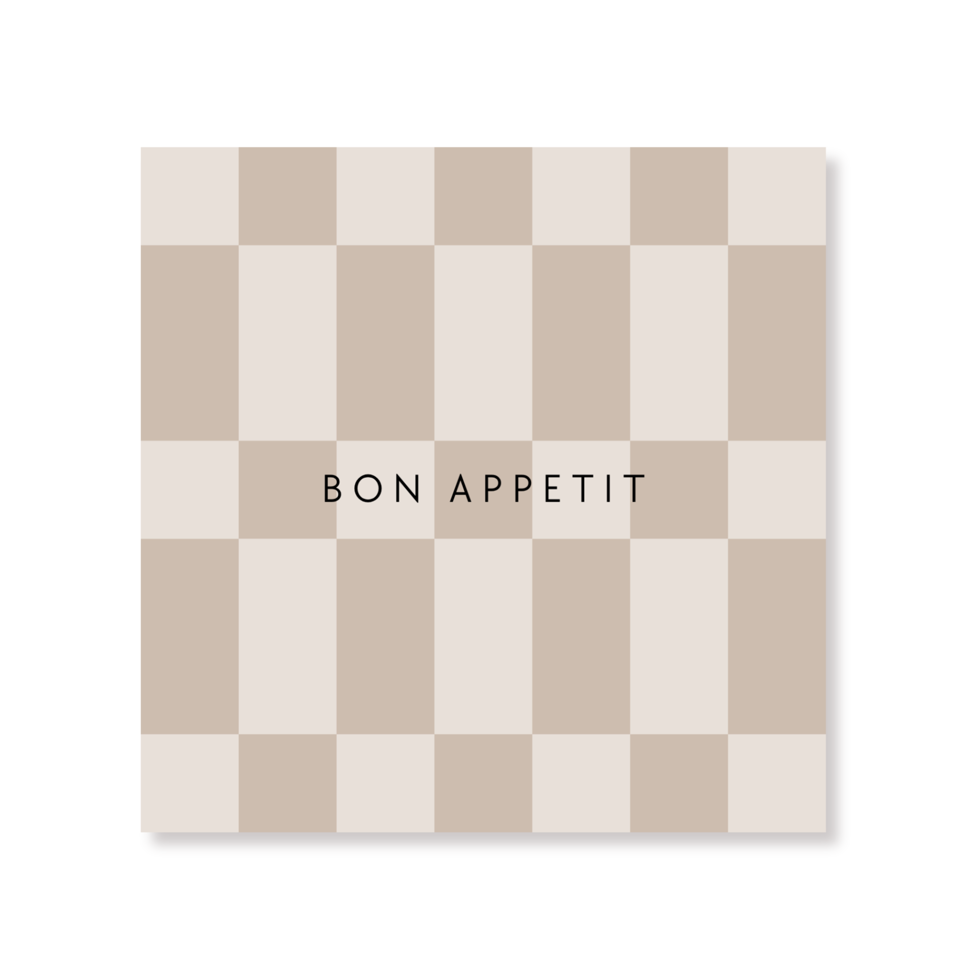 Papieren Servetten - "Bon Appetit" - Beige - 3-Laags - FSC - 33x33 cm - 20 Stuks