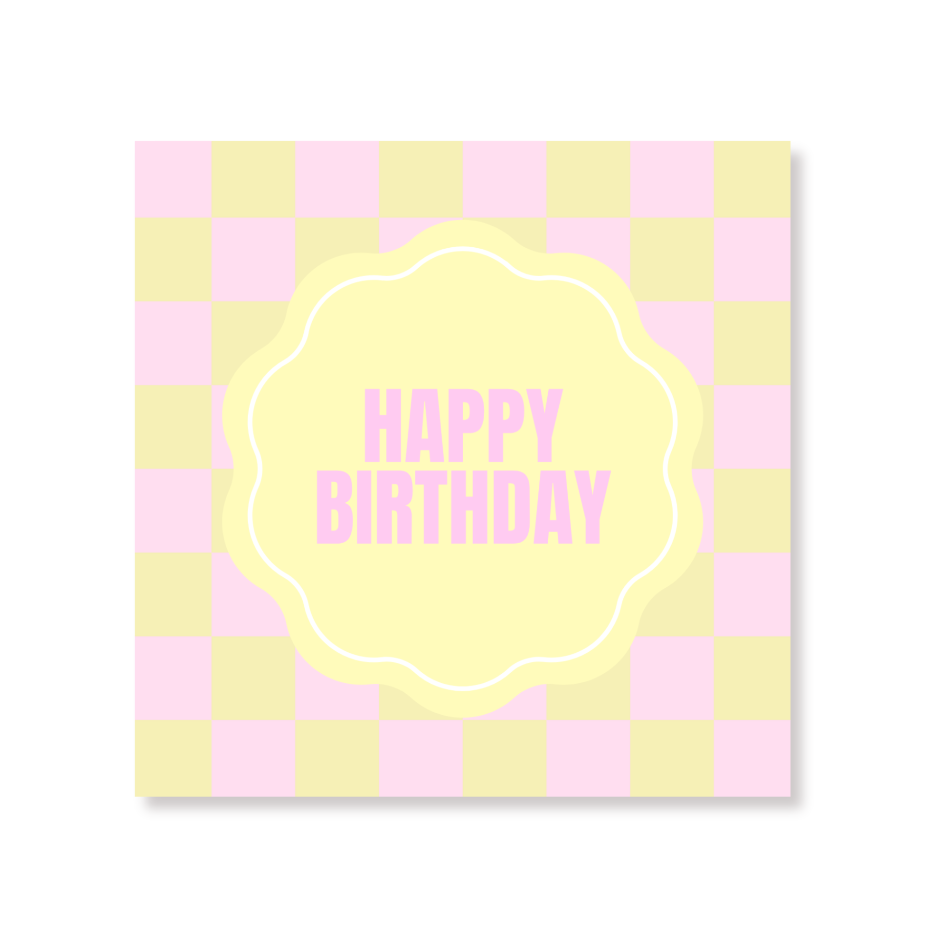 Papieren Servetten - "Happy Birthday" - Roze/Geel - 3-Laags - FSC - 33x33 cm - 20 Stuks