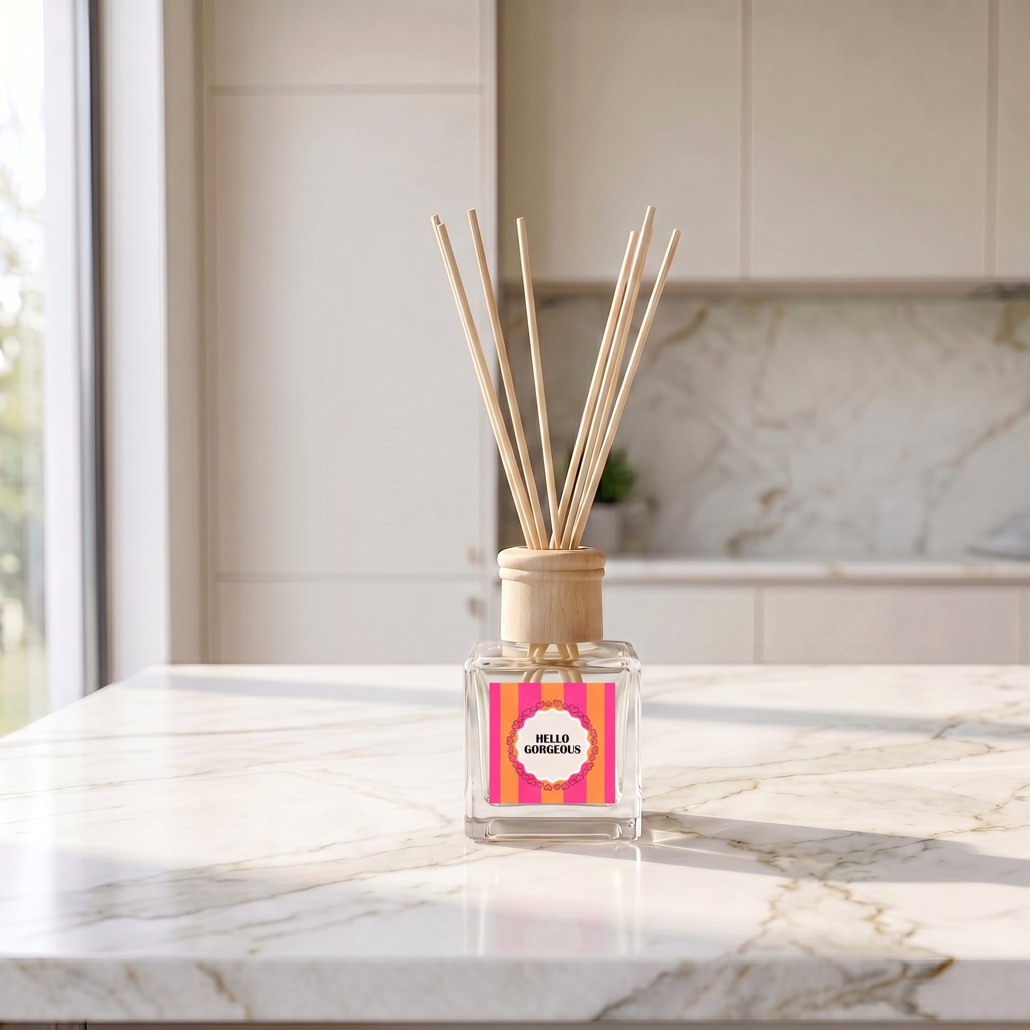 Reed Diffuser - Geurstokjes - Hello Gorgeous - Jasmijn - 100ml