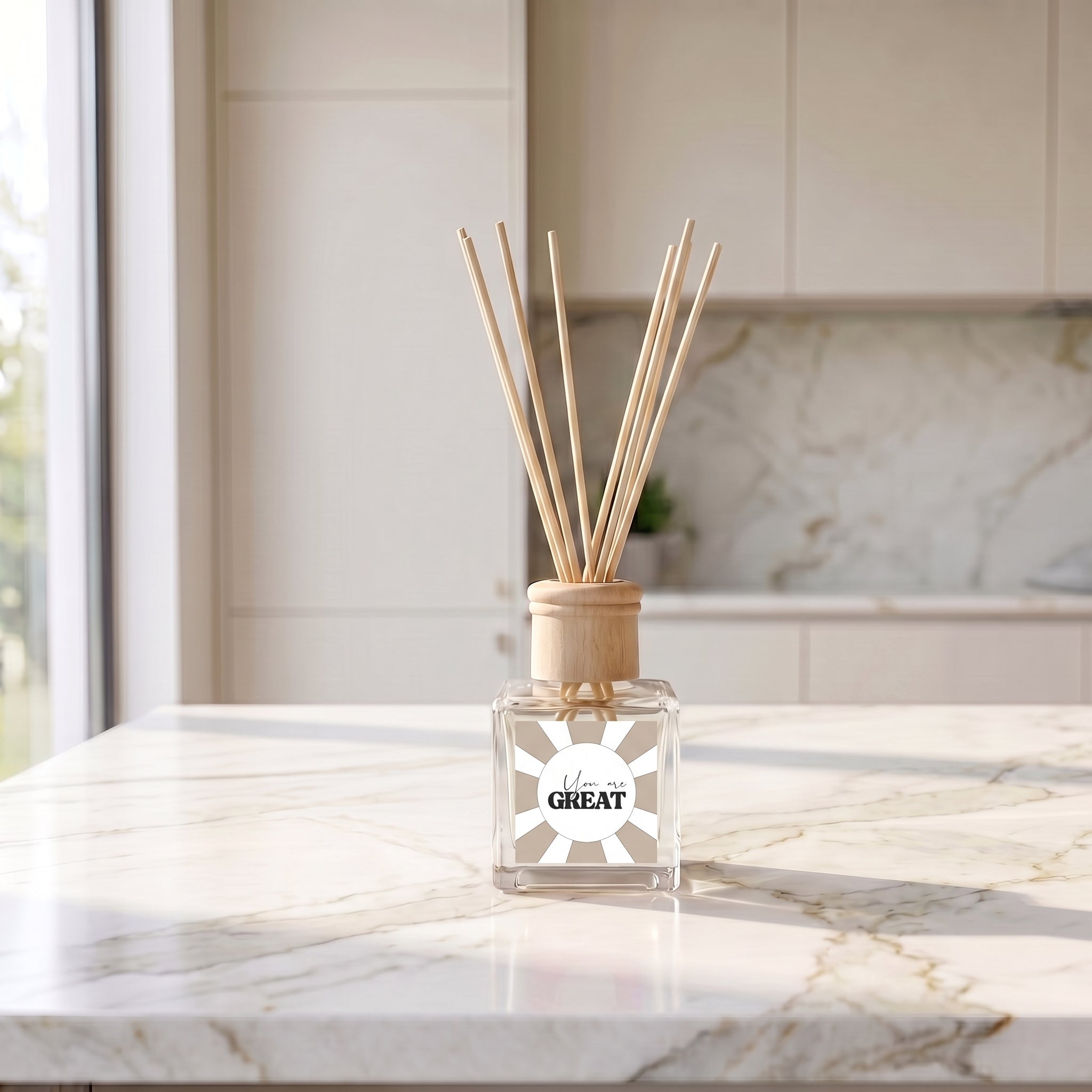 Reed Diffuser - Geurstokjes - You are Great - Frisse Was - 100 ml