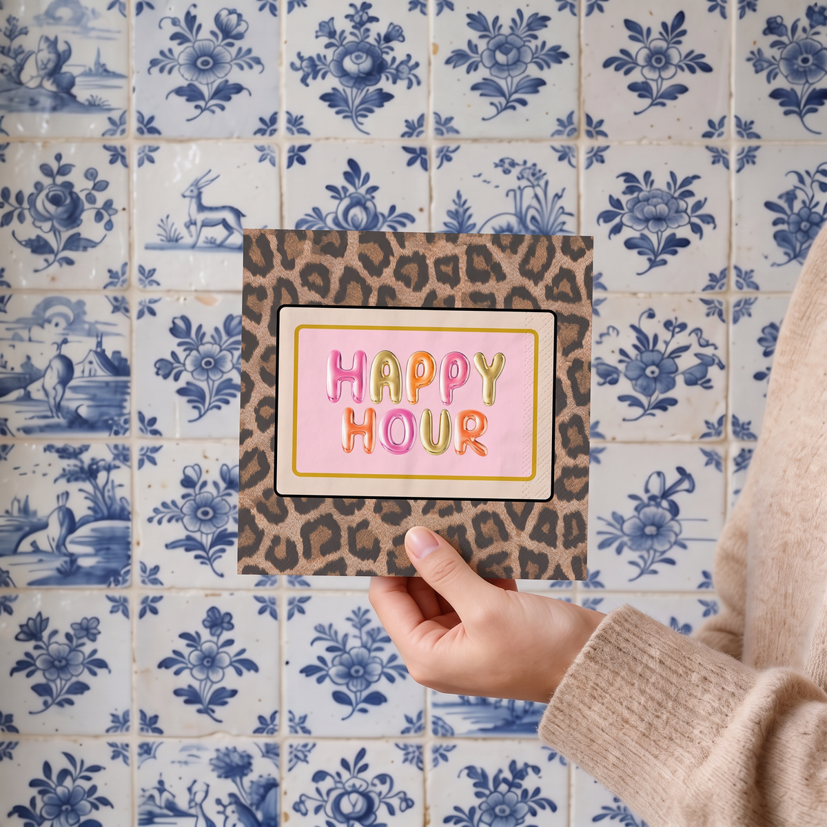 Papieren Servetten - "Happy Hour" - Panter - 3-Laags - FSC - 33x33 cm - 20 Stuks