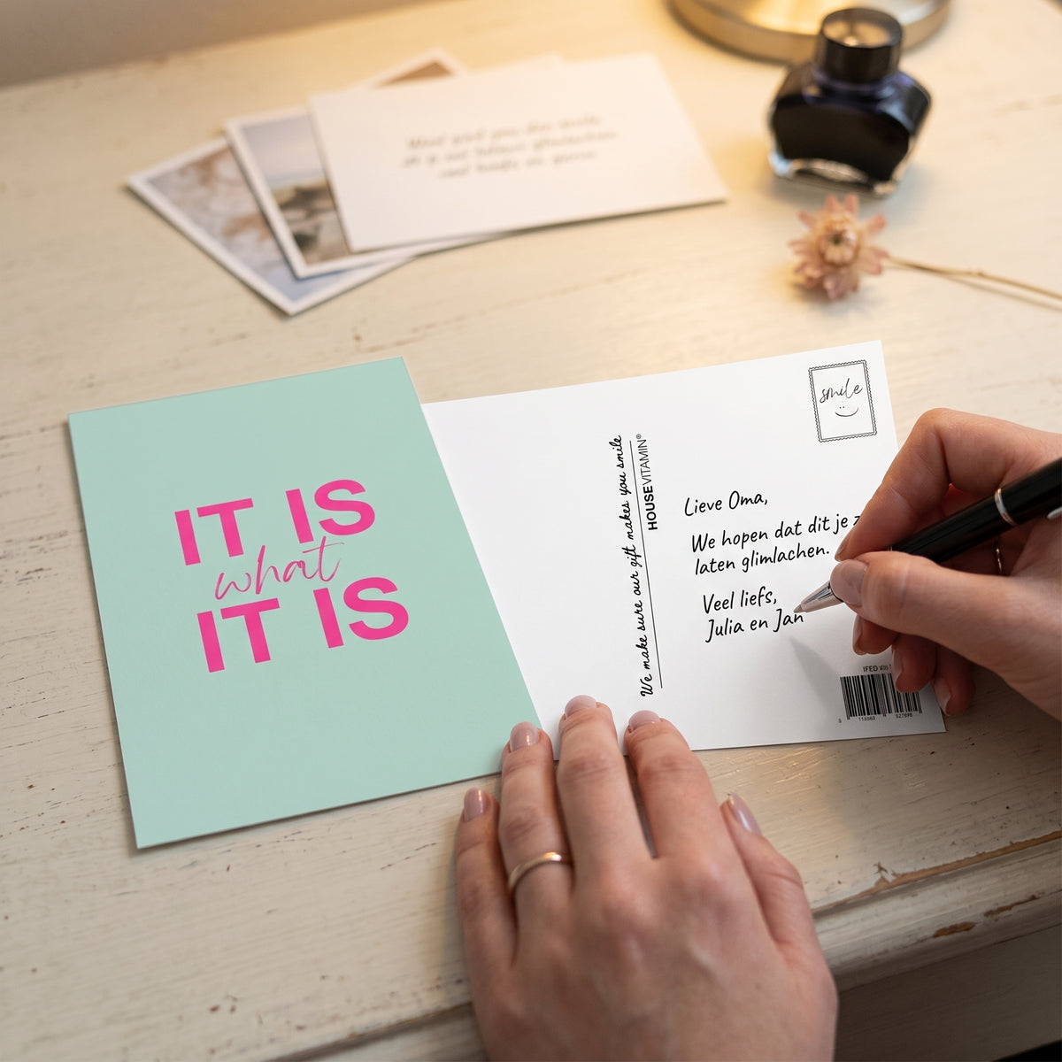 Ansichtkaart - It is what it is - Papier - Set of 5 - A6